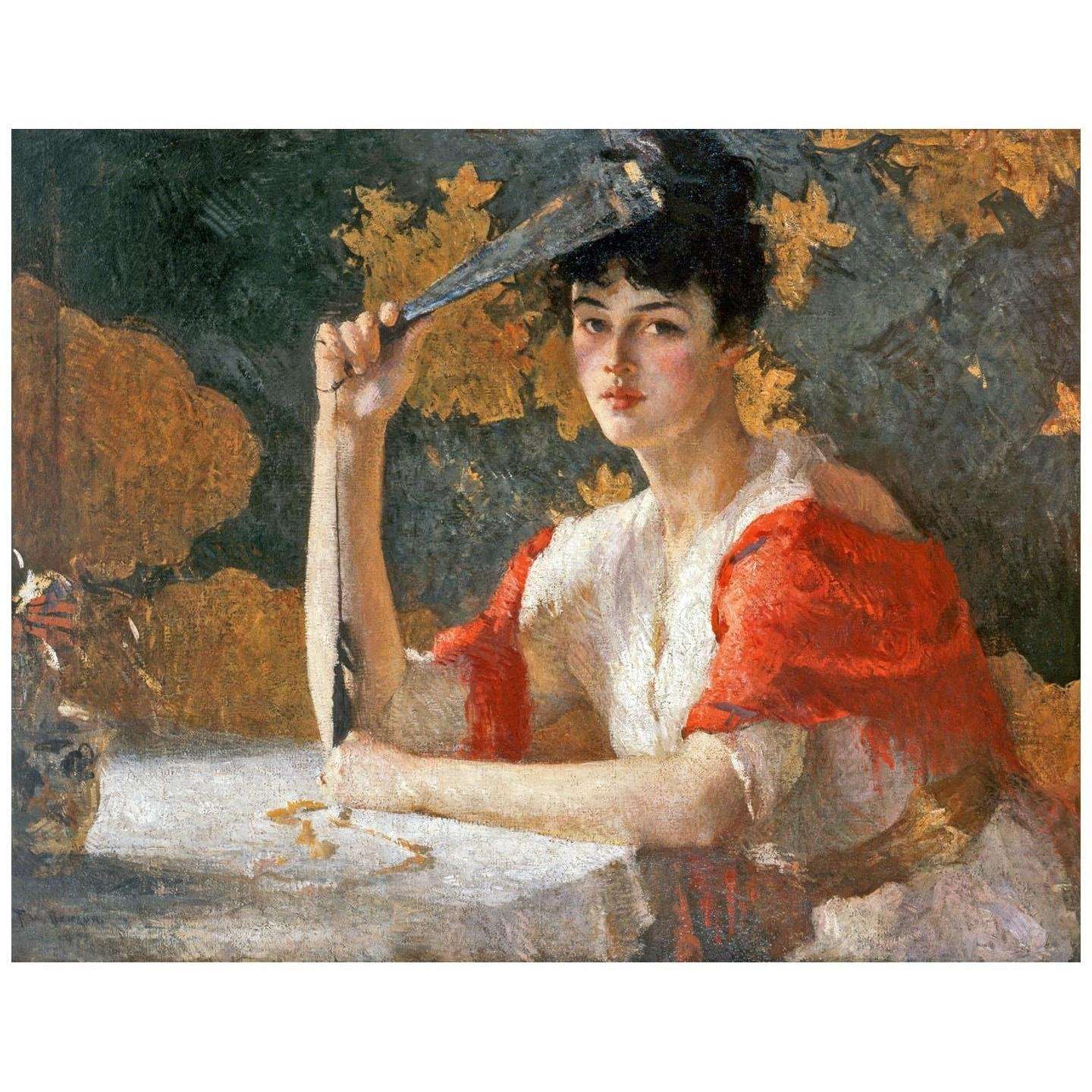  Frank Benson. Red and Gold. 1915. Butler Institute of Art, Youngstone