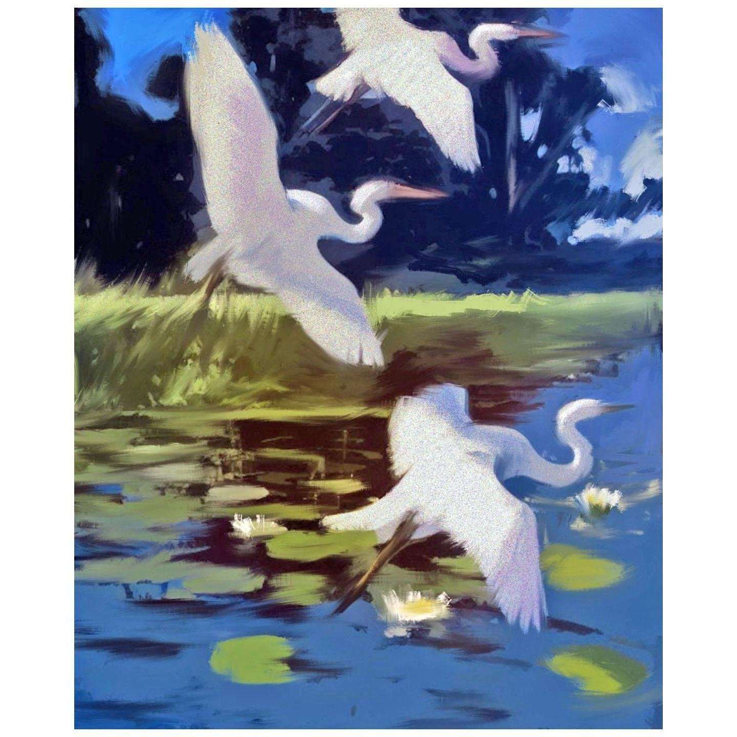  Frank Benson. Great White Herons. 1923. Peabody Essex Museum