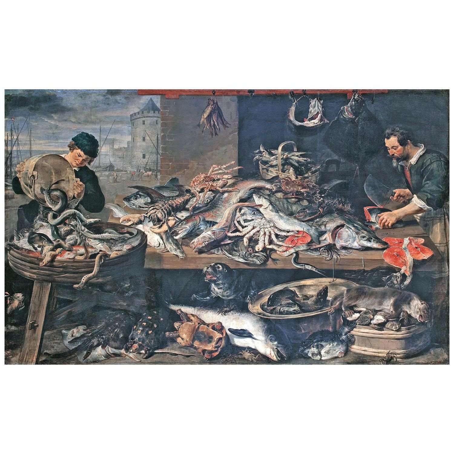  Frans Snyders. Fish Stall. 1618-1621. Hermitage St. Petersburg