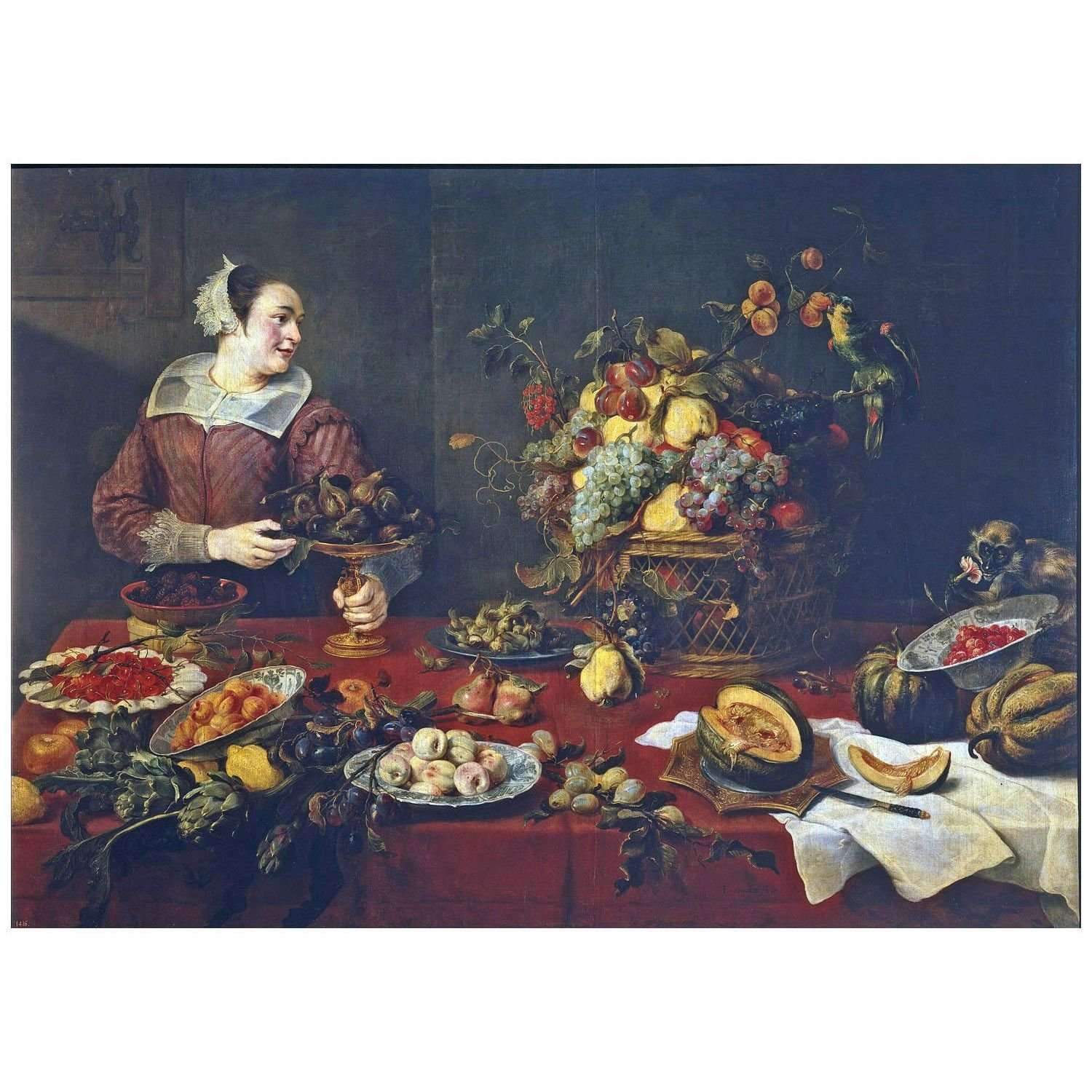  Frans Snyders. Woman with the Fruit Bowl. 1632. Museo del Prado Madrid