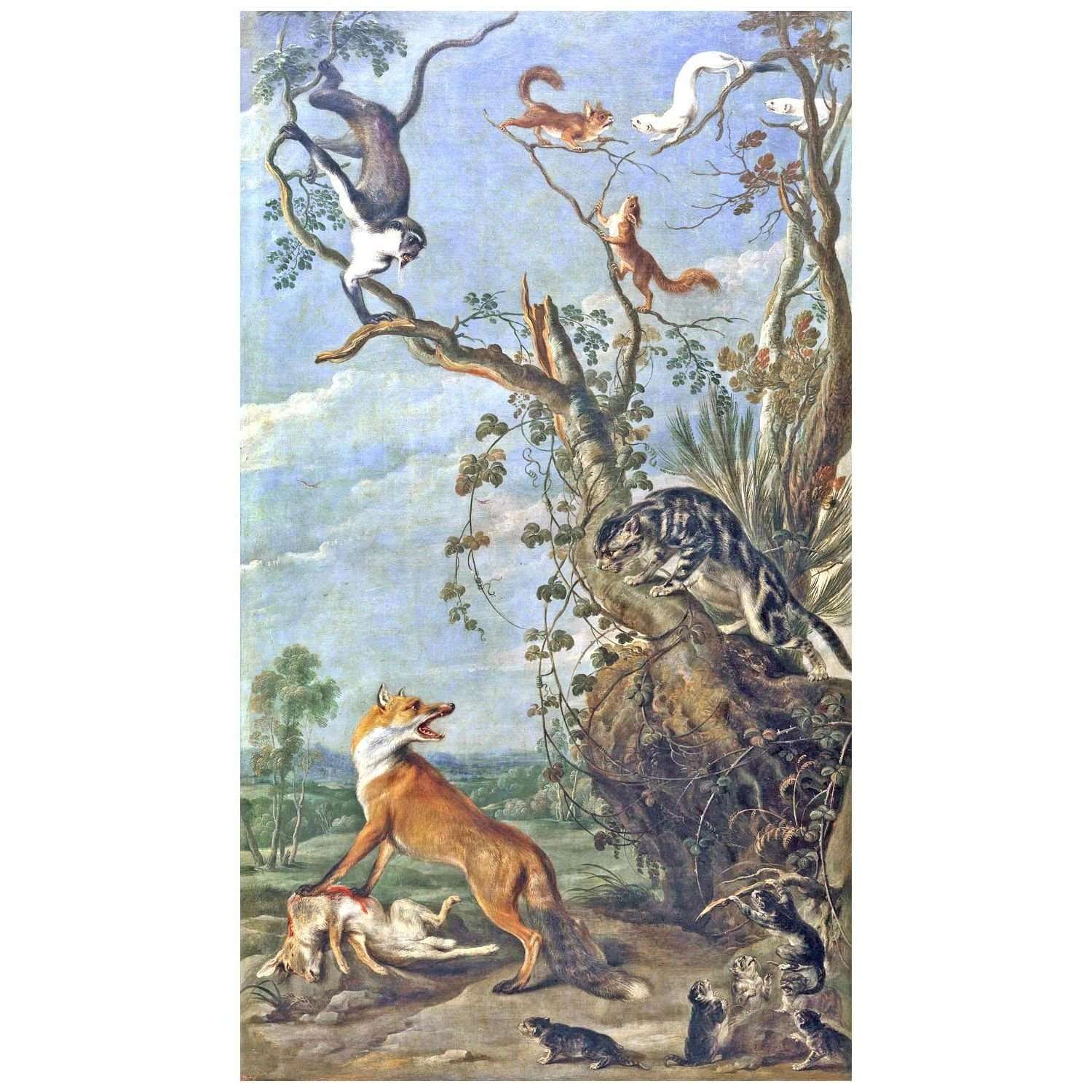  Frans Snyders. The Cat and the Fox. 1636. Museo del Prado Madrid