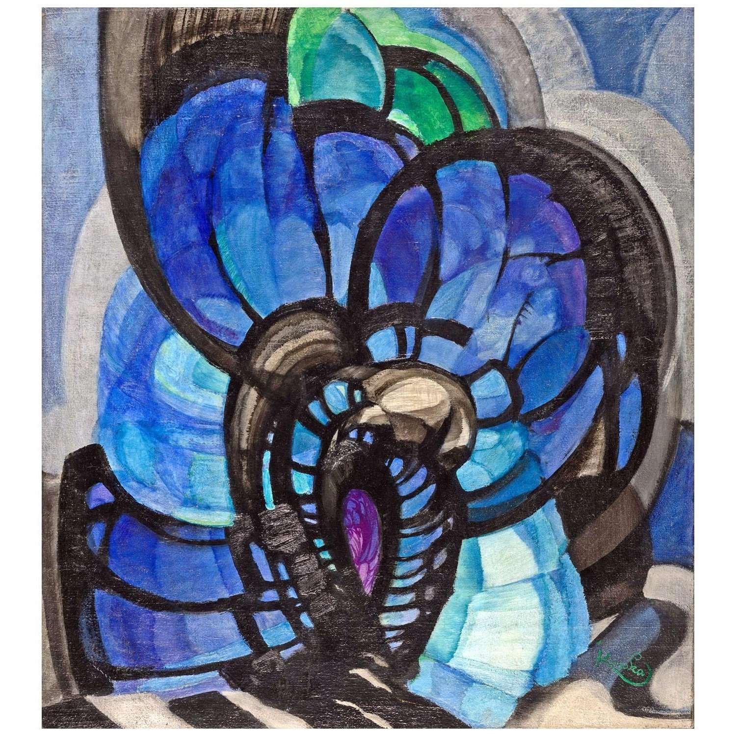  Frantisek Kupka. Lines, Planes, Depth. 1920. Albright-Knox Gallery New York