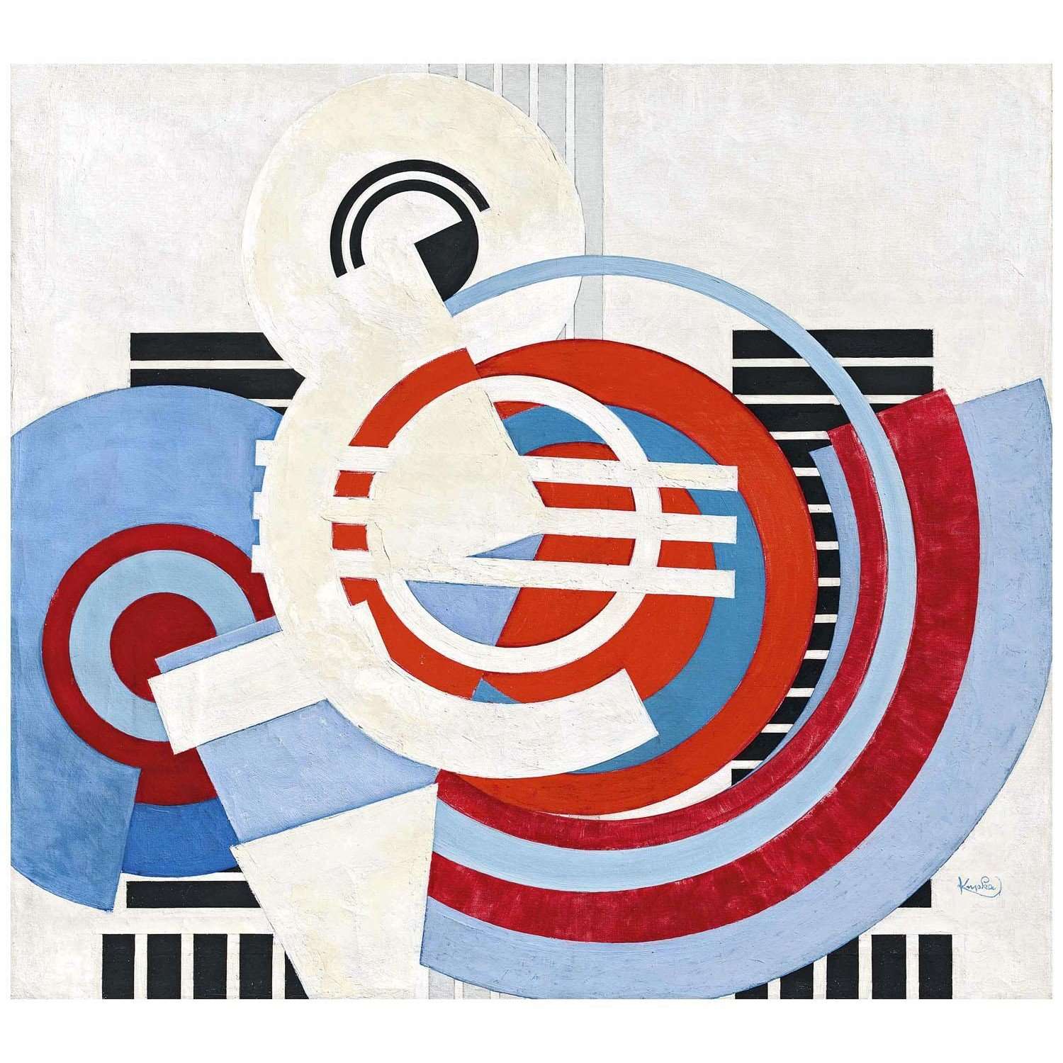  Frantisek Kupka. White on Blue and Red. 1934. Private collection