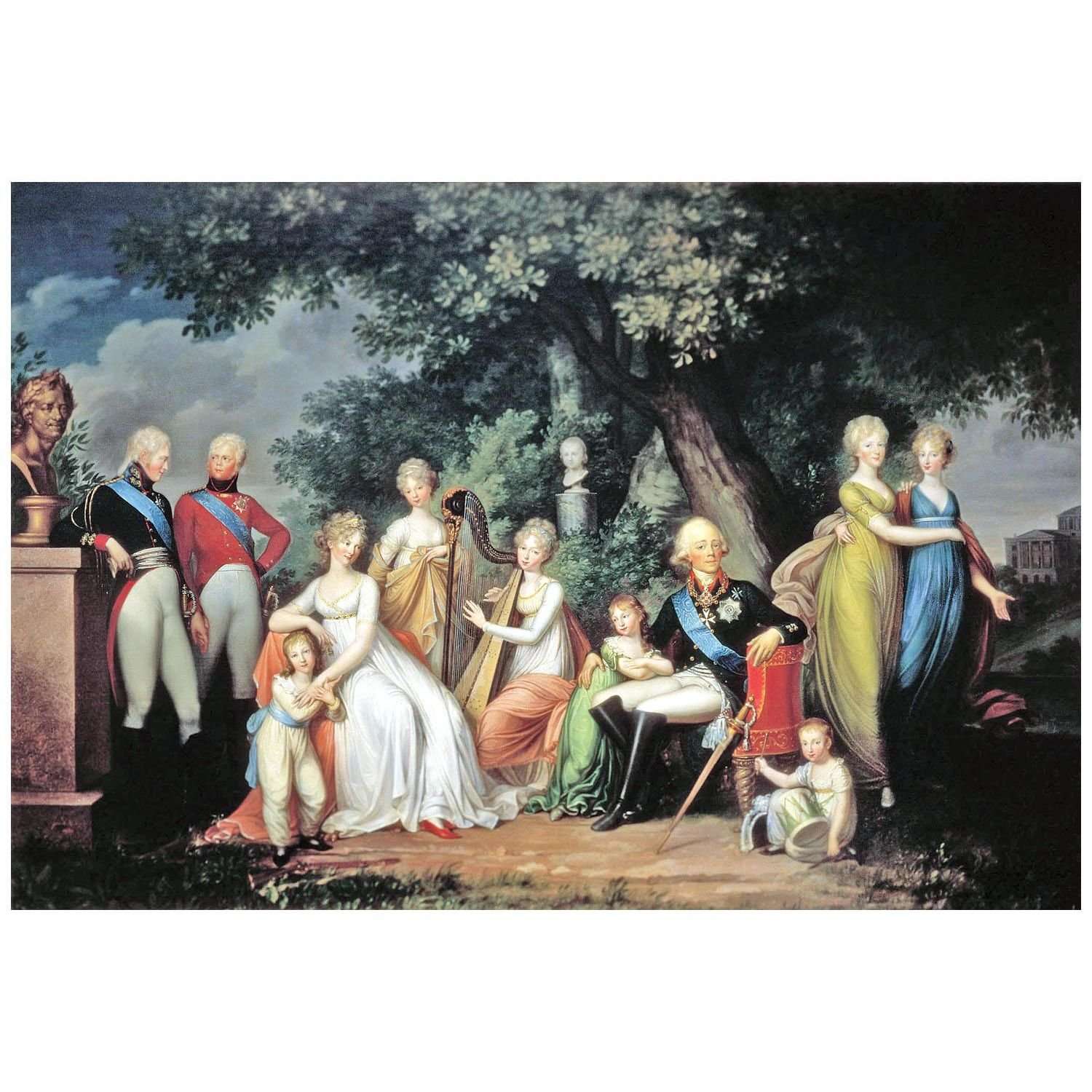   Gerhard von K?gelgen. Familie von Paul I. 1800. Schloss Pawlowsk