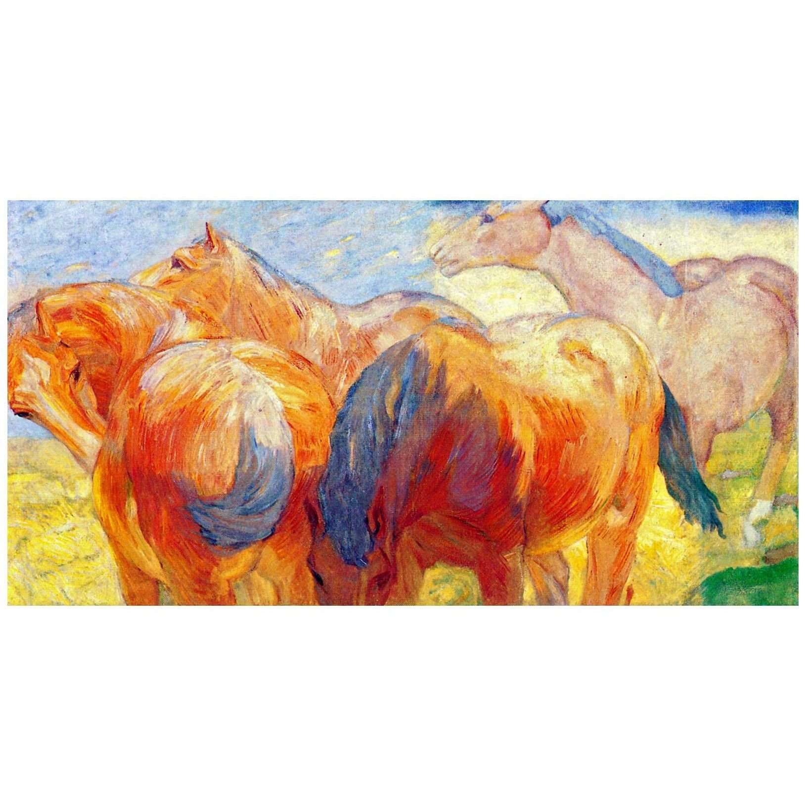  Franz Marc. Grosses Pferdebild Lenggries. 1908. Private collection