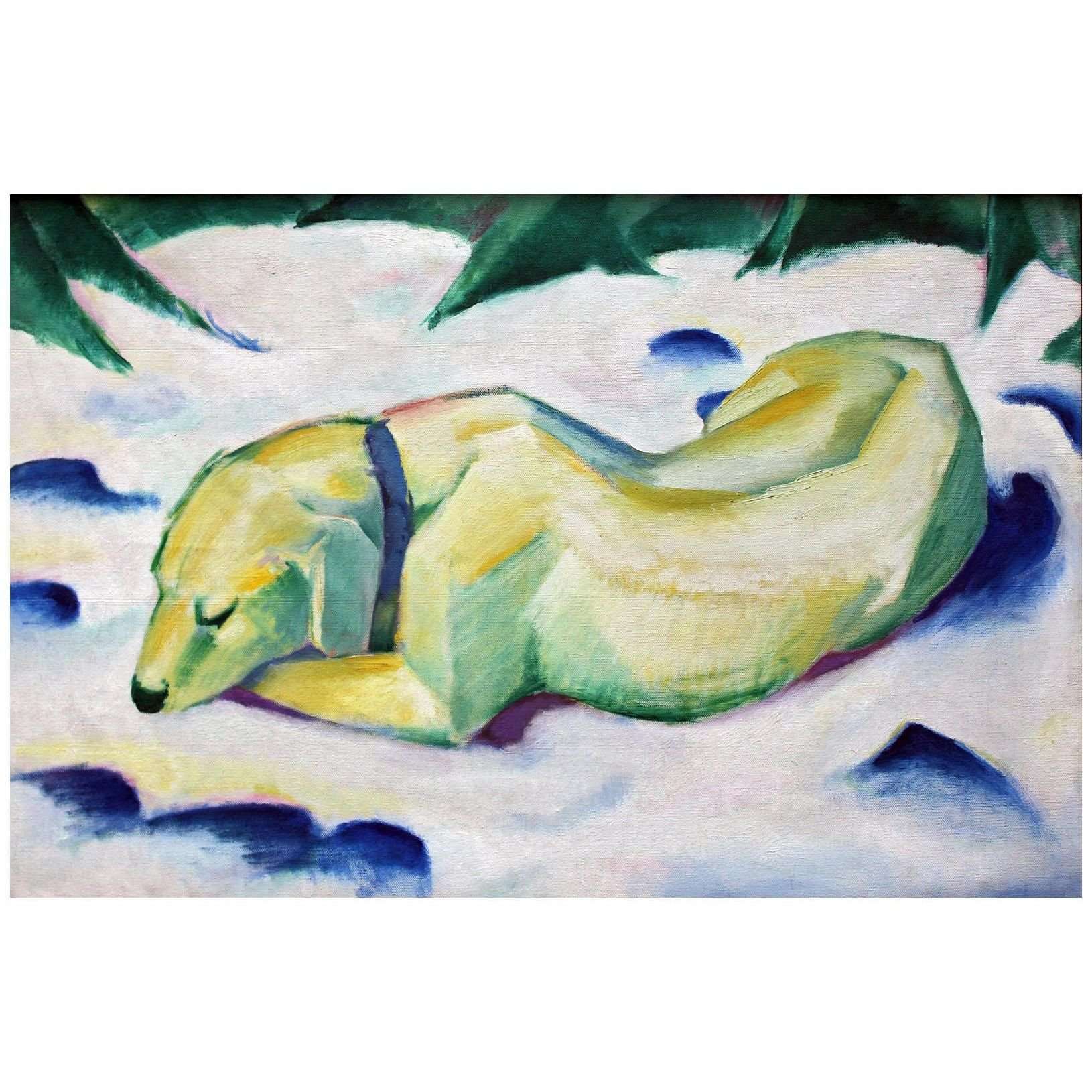  Franz Marc. Liegender Hund im Schnee. 1911. Stadel Museum Frankfurt