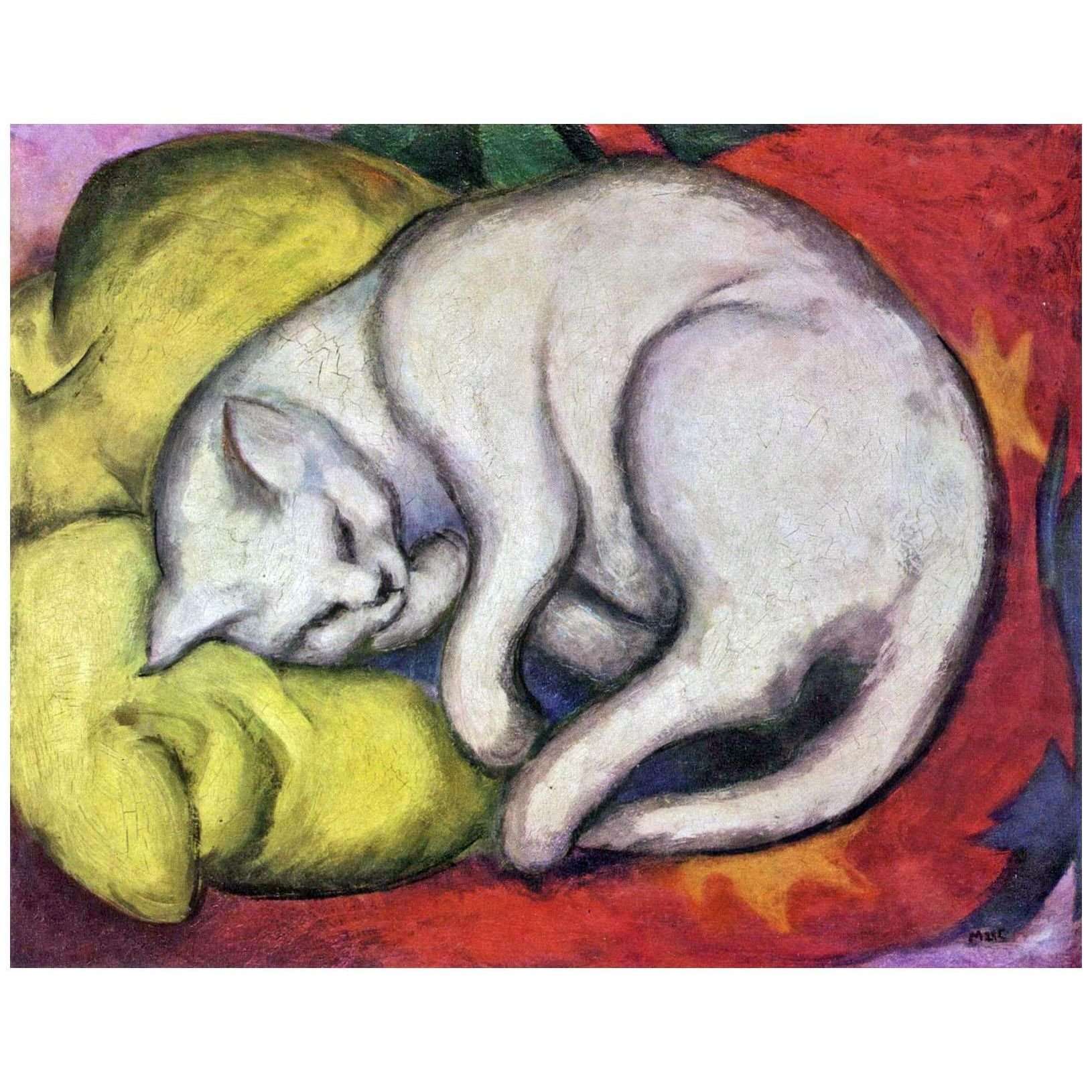  Franz Marc. Die weisse Katze. 1912. Schloss Moritzburg, Halle