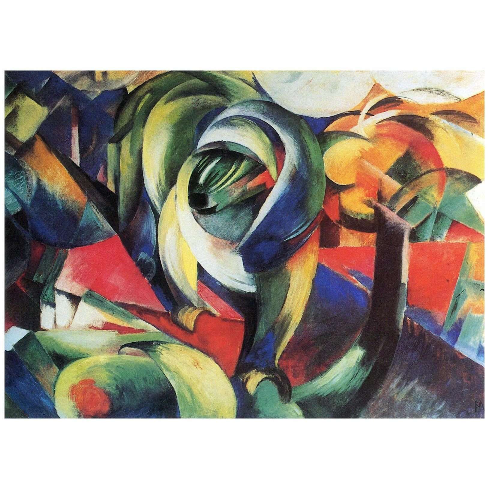  Franz Marc. Der Mandrill. 1913. Neue Pinakothek Munchen