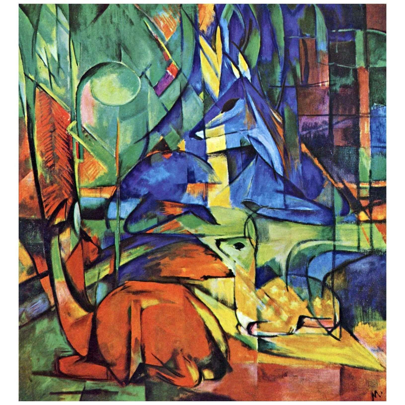  Franz Marc. Rehe im Walde. 1914. Kunsthalle Karlsruhe