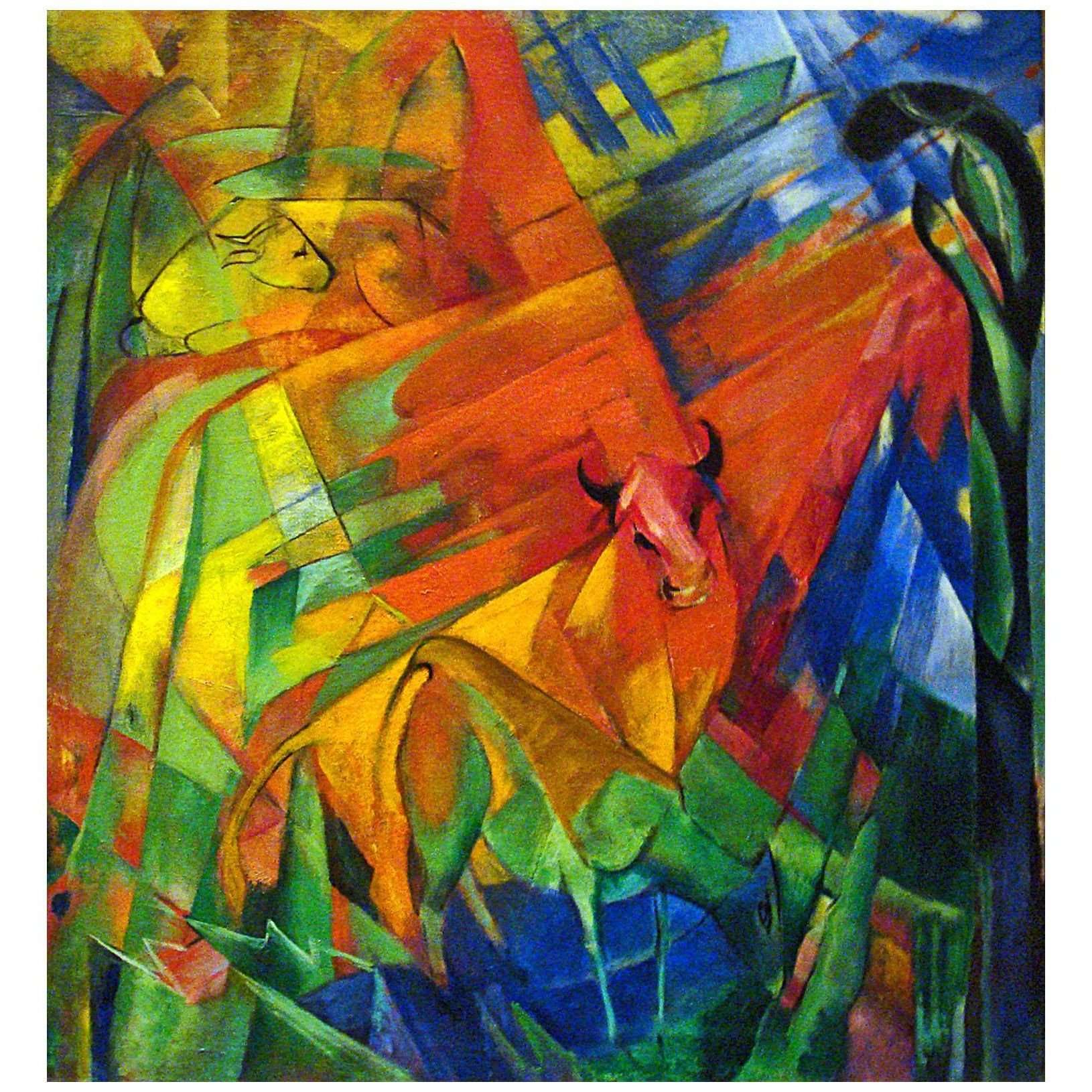  Franz Marc. Tiere in eine Landschaft. 1914. Detroit Art Institute