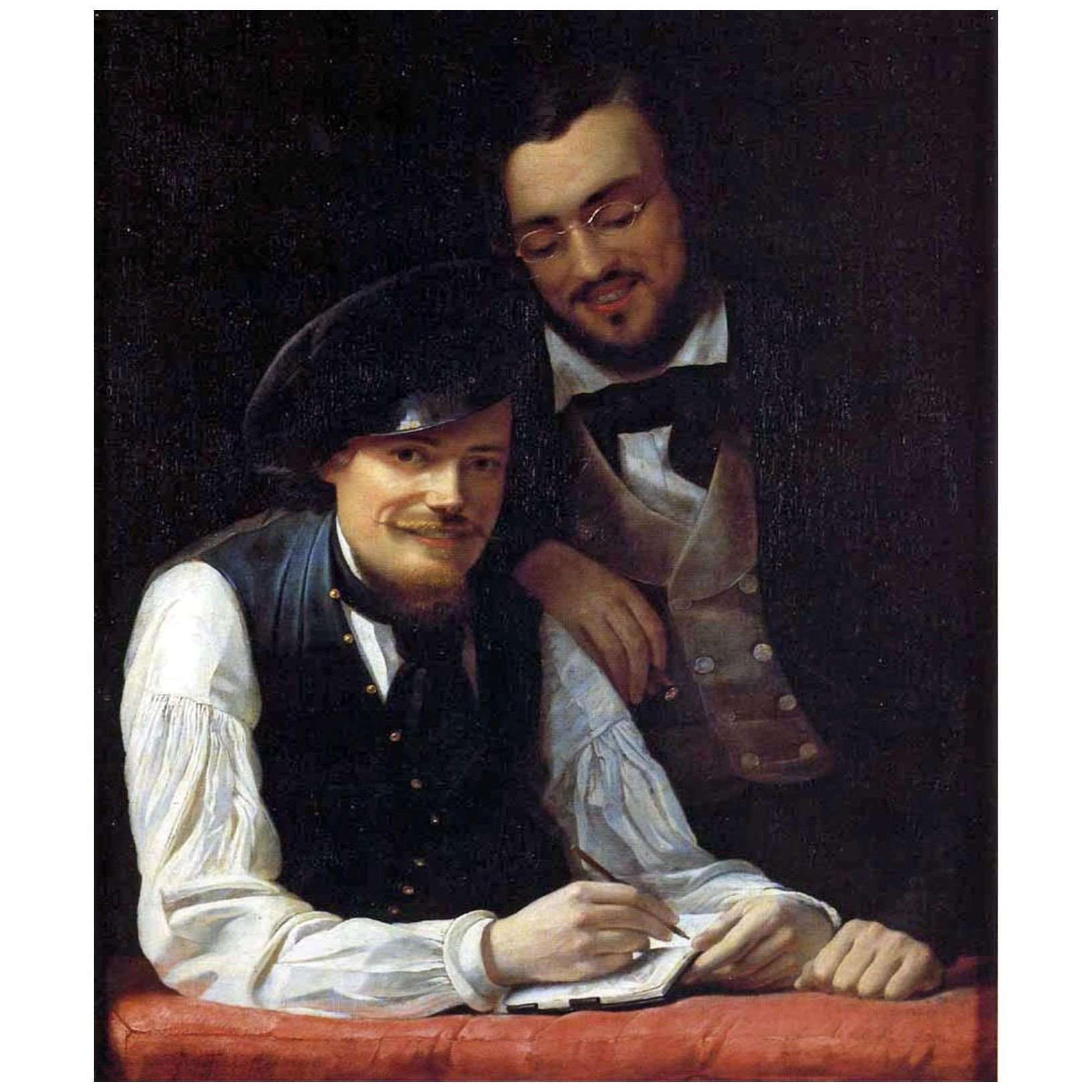   Franz Winterhalter. Selbstportr?t mit Bruder. 1840. Kunsthalle Karlsruhe