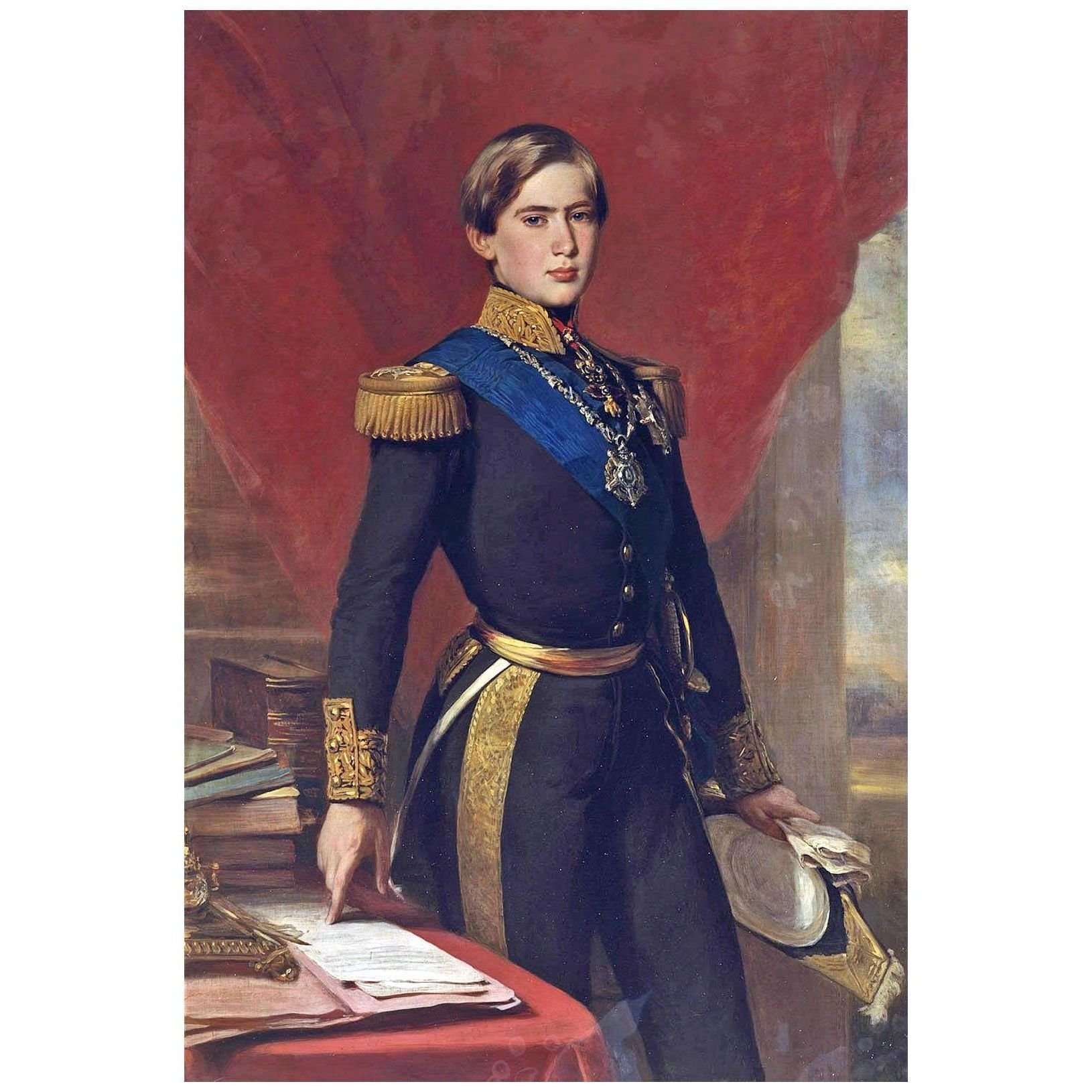   Franz Winterhalter. Pedro V K?nig von Portugal. 1854. Palacio da Ajuda Lisboa