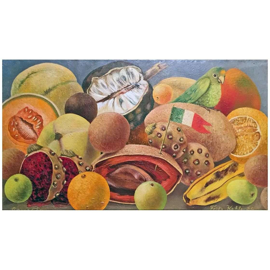 Frida Kahlo. Bodeg?n con loro y bandera. 1951. Private collection
