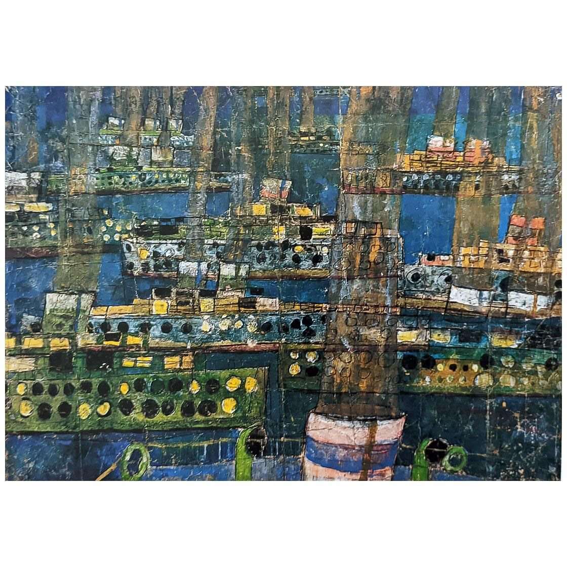  Friedensreich Hundertwasser. Les Transantlantiques - Singende Dampfer I. 1950