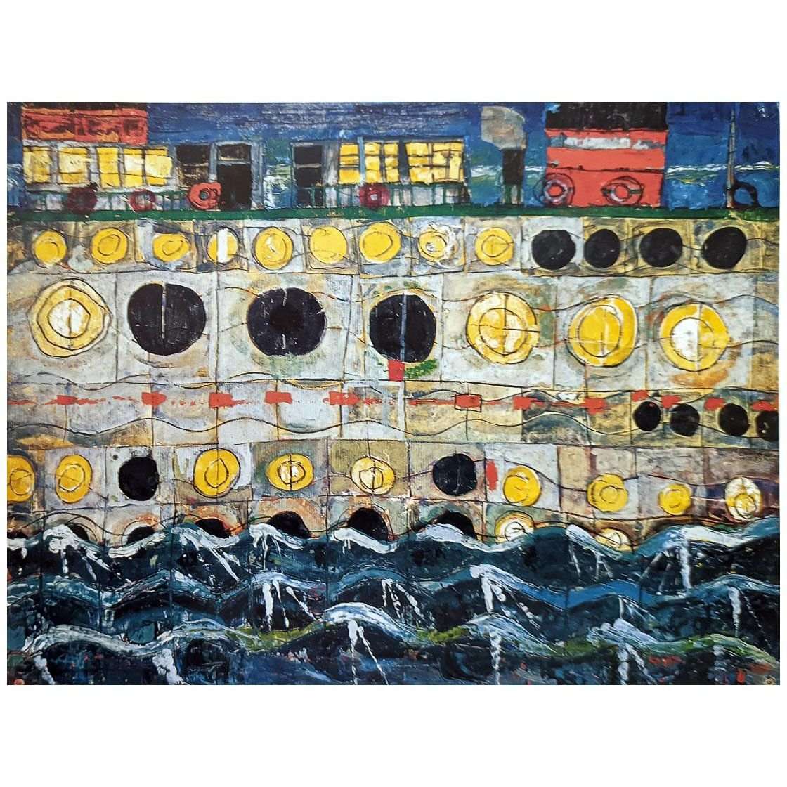  Friedensreich Hundertwasser. Teil eines Dampfer. 1951