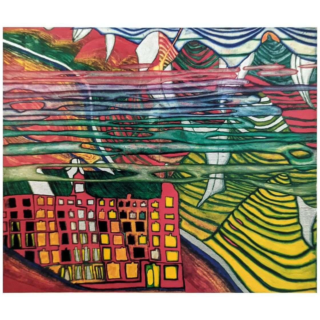  Friedensreich Hundertwasser. Landschaft am Silberfluss. 1964