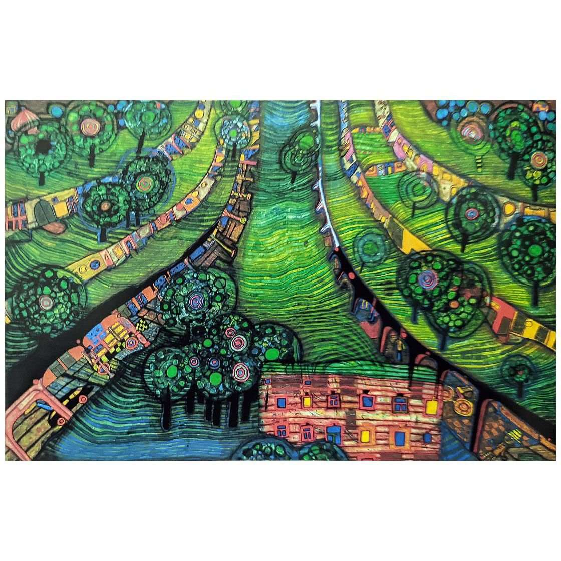  Friedensreich Hundertwasser. Grune Stadt. 1973
