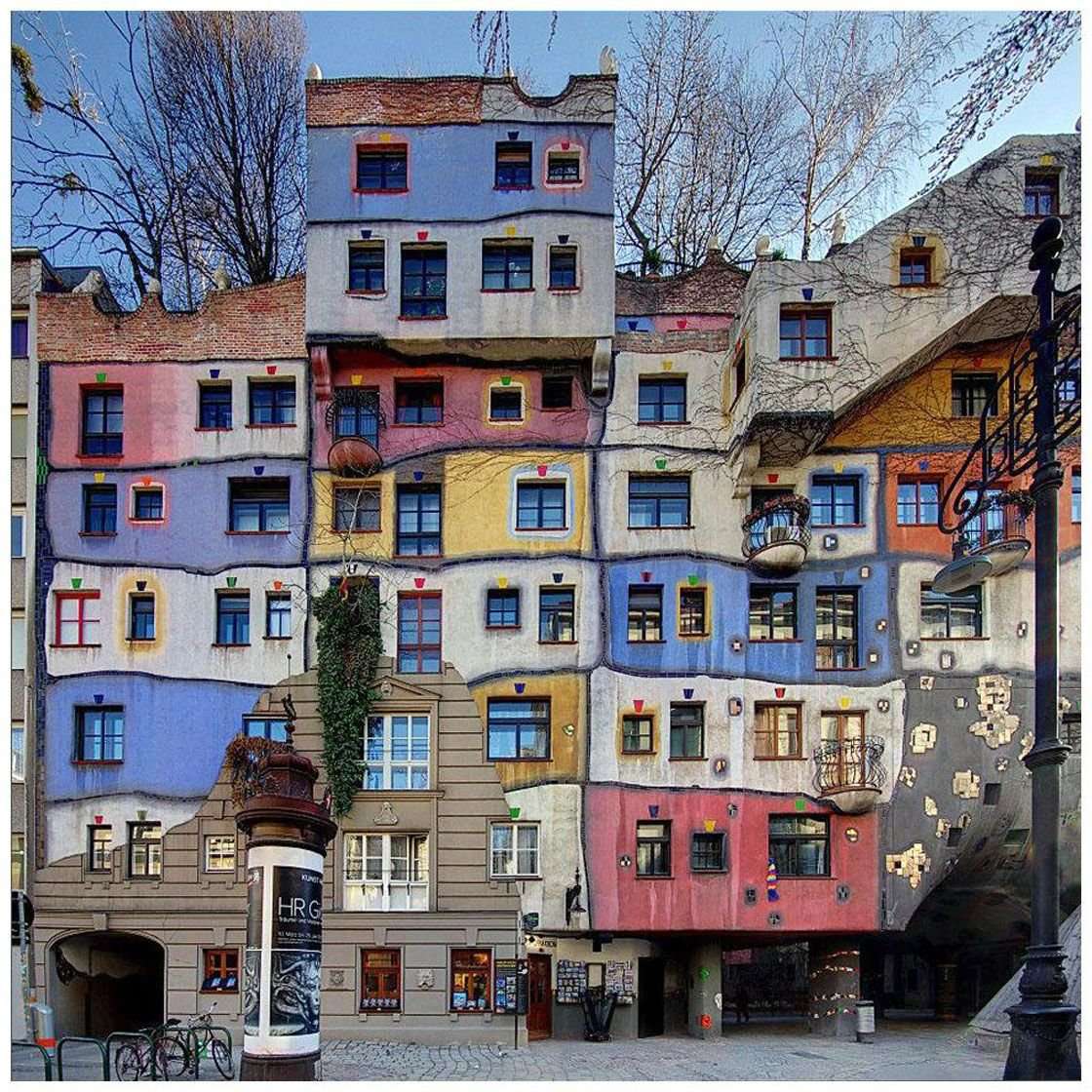  Friedensreich Hundertwasser. Hundertwasser-Haus. 1983