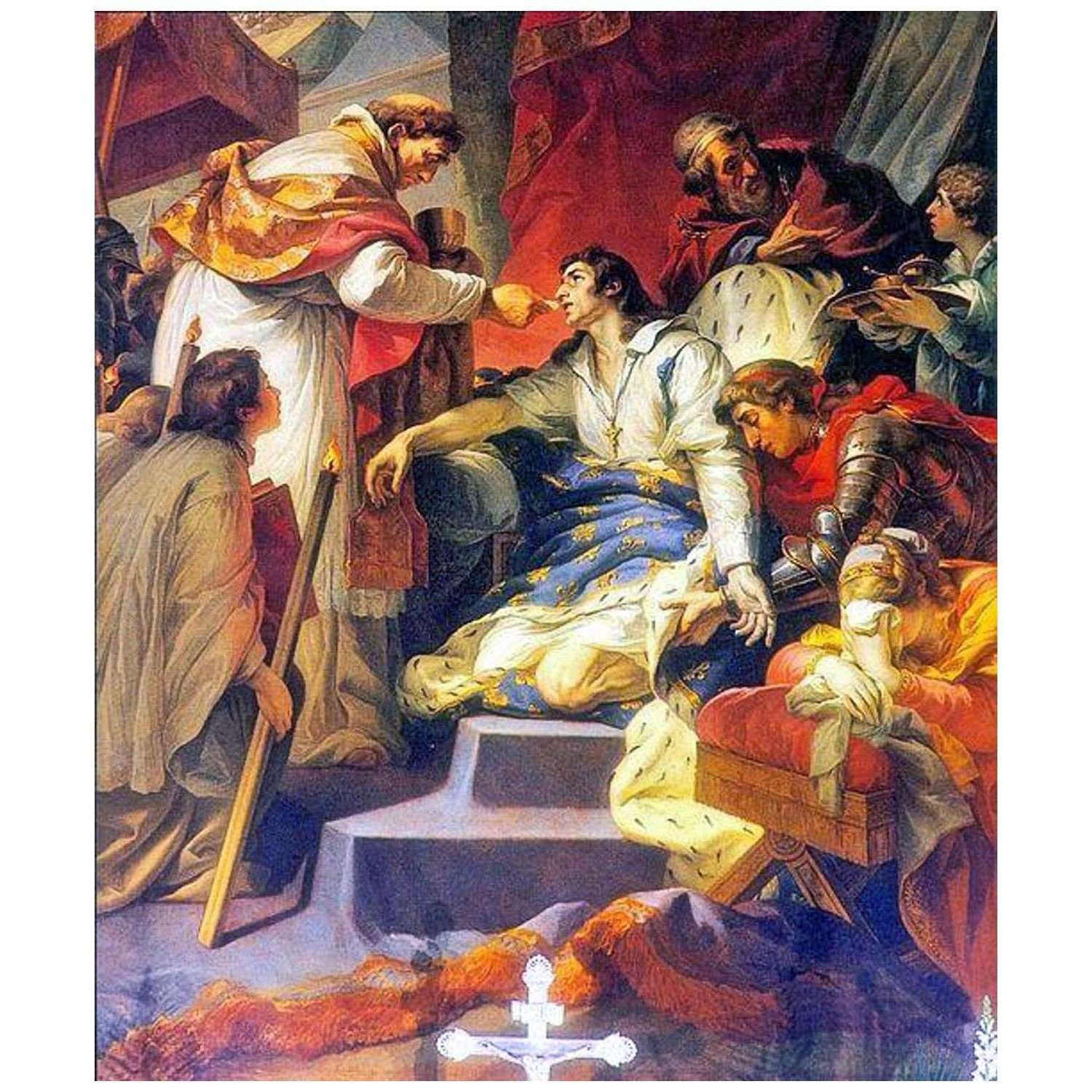 - Gabriel-Francois Doyen. La derniere communion de Saint Louis. 1773. Ecole militaire Paris