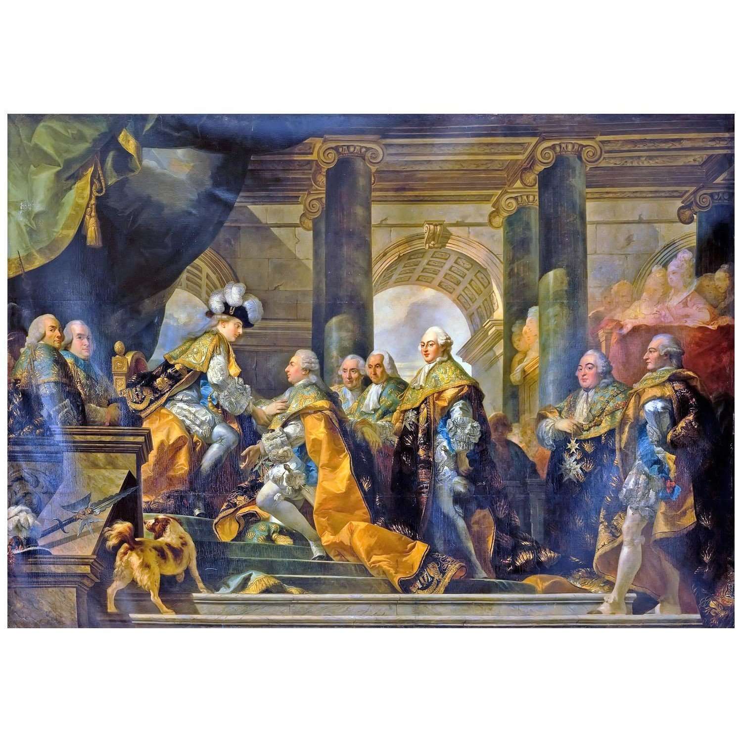 - Gabriel-Francois Doyen. Louis XVI et chevaliers du Saint-Esprit. 1775. Versailles