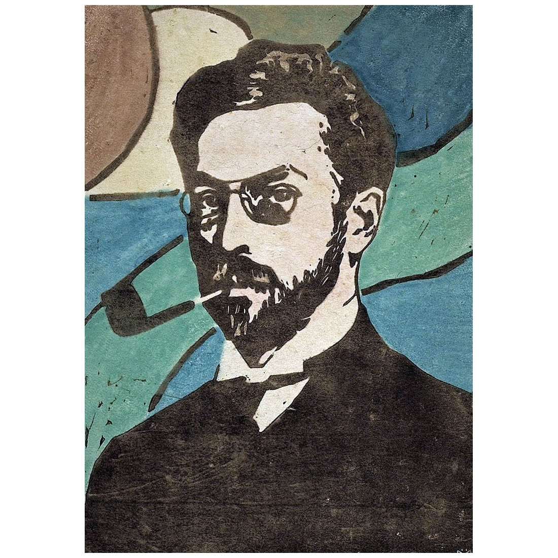  Gabriele Munter. Portrait of Wassily Kandinsky. 1906. Lenbachhaus, Munchen