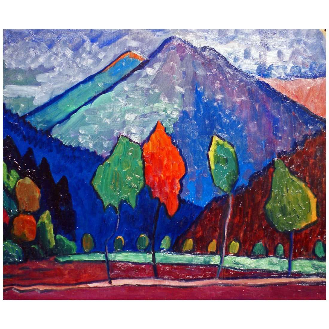  Gabriele Munter. Blue Mountains. 1908. Private Collection