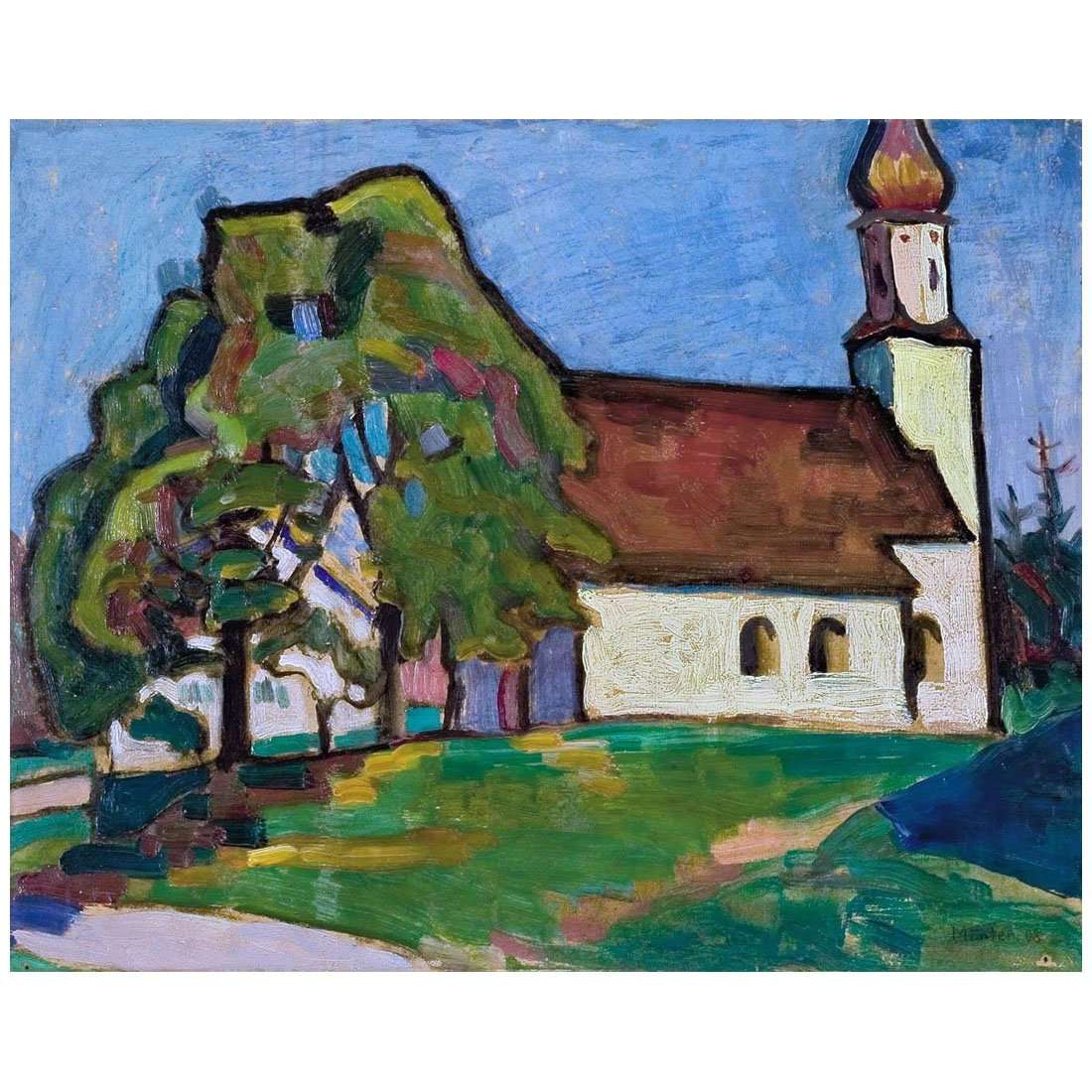  Gabriele Munter. Little Church in Riedhausen. 1908. Private Collection
