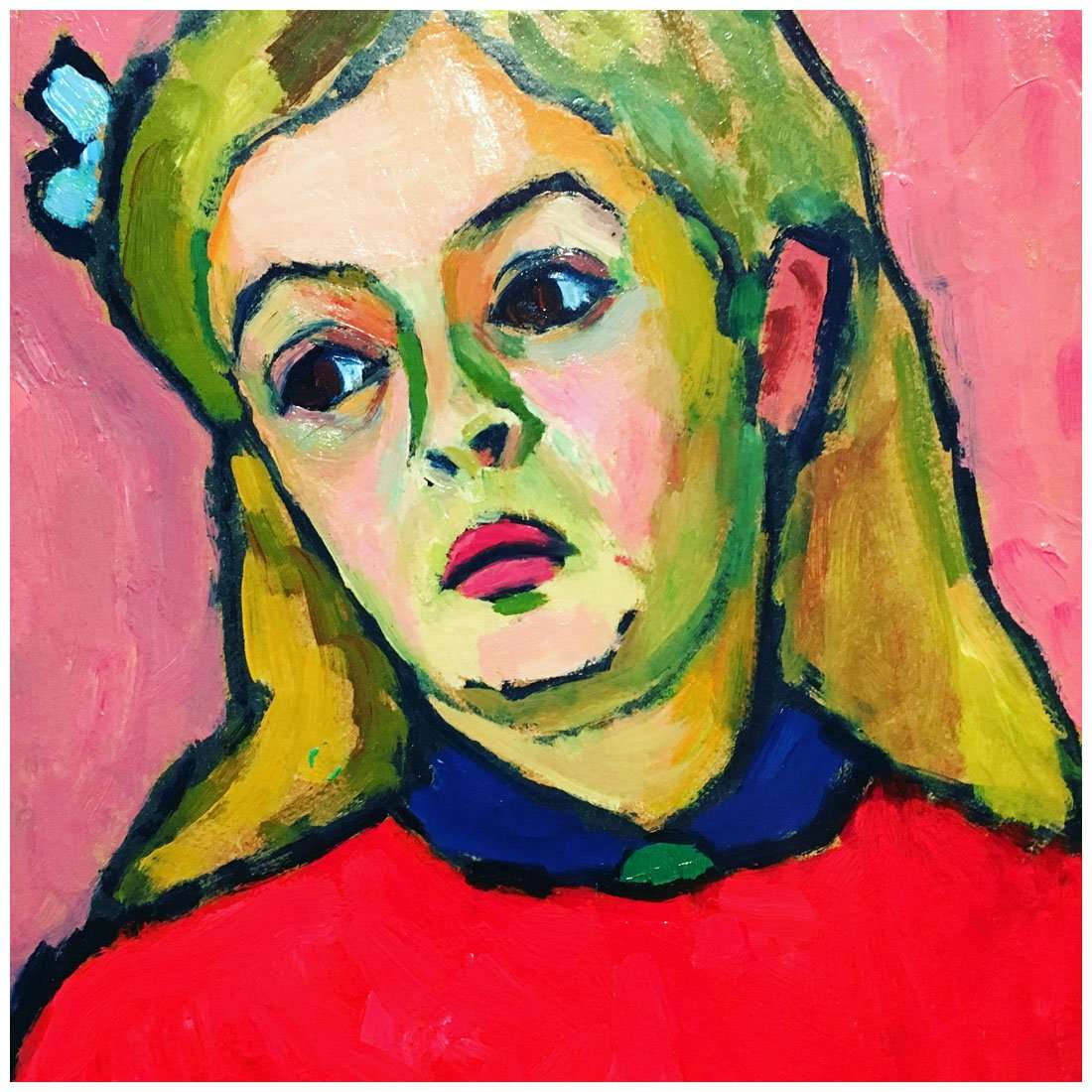  Gabriele Munter. Portrait of a Girl. 1908. Private Collection