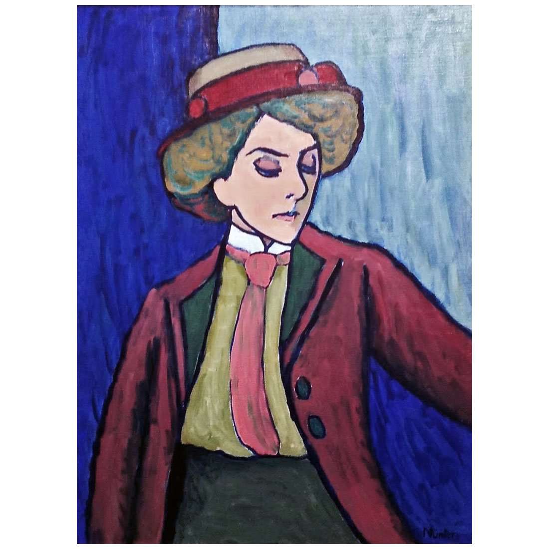  Gabriele Munter. Portrait of a Young Lady. 1909. Private Collection