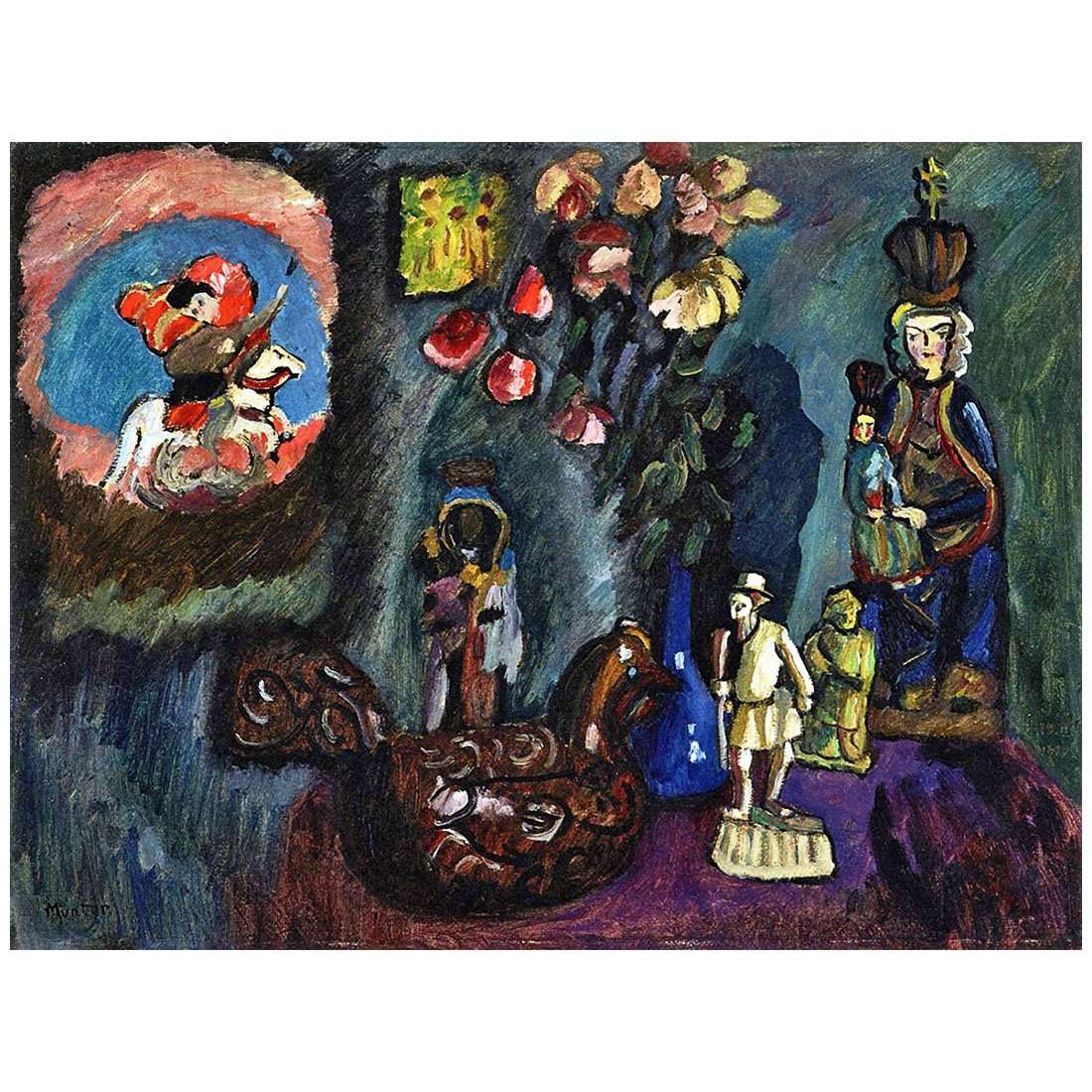  Gabriele Munter. Still Life with St George. 1911. Lenbachhaus, Munchen