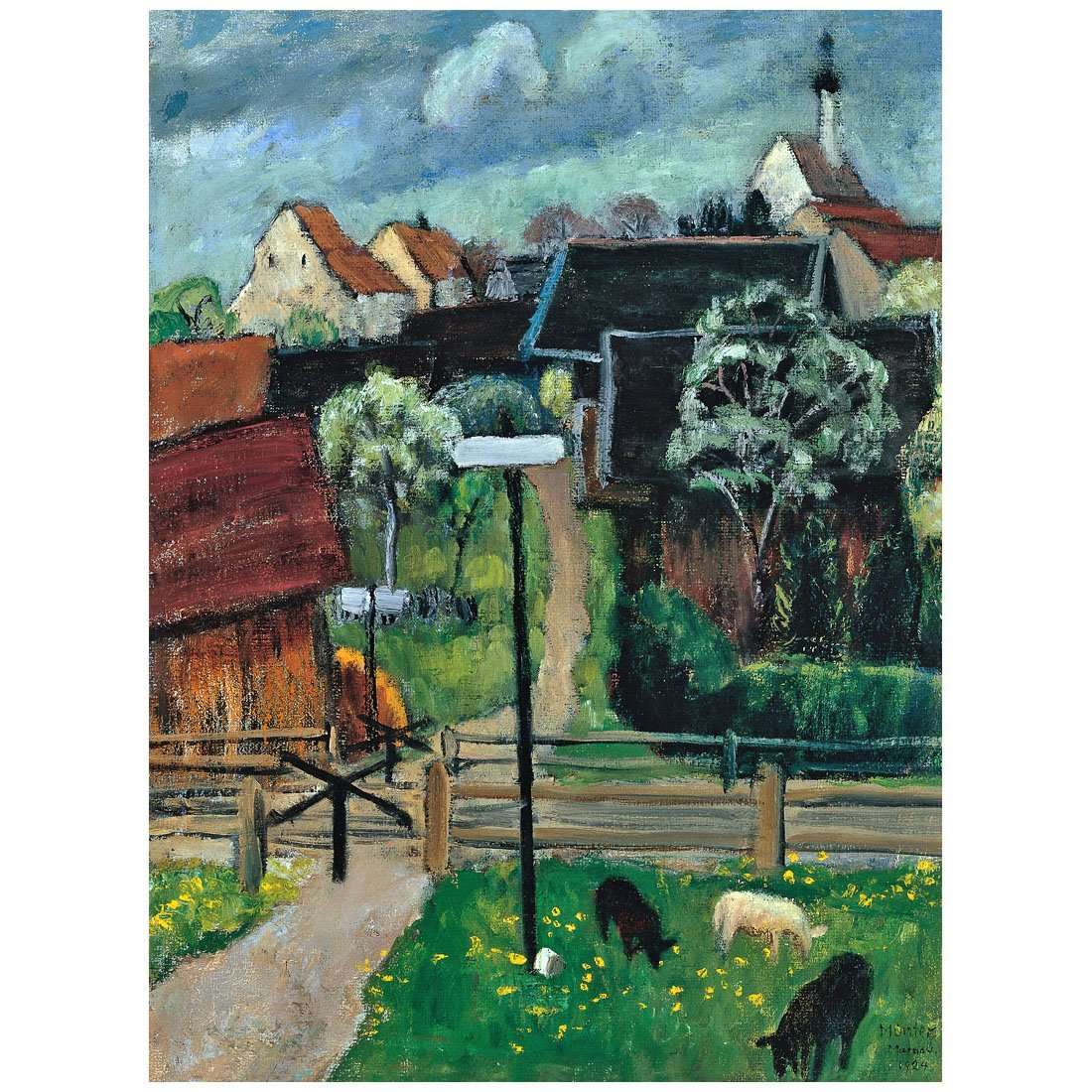  Gabriele Munter. Murnau on May. 1924. Thyssen-Bornemisza Museum