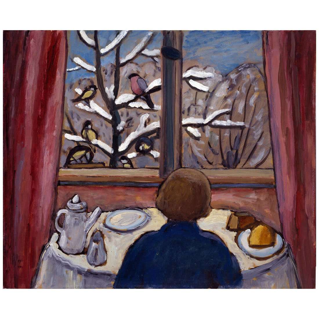  Gabriele Munter. Breakfast of the Birds. 1934. Museum of Women in the Art
