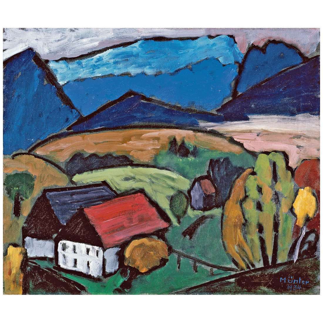 Gabriele Munter. View of the Mountains. 1934. Lenbachhaus, Munchen