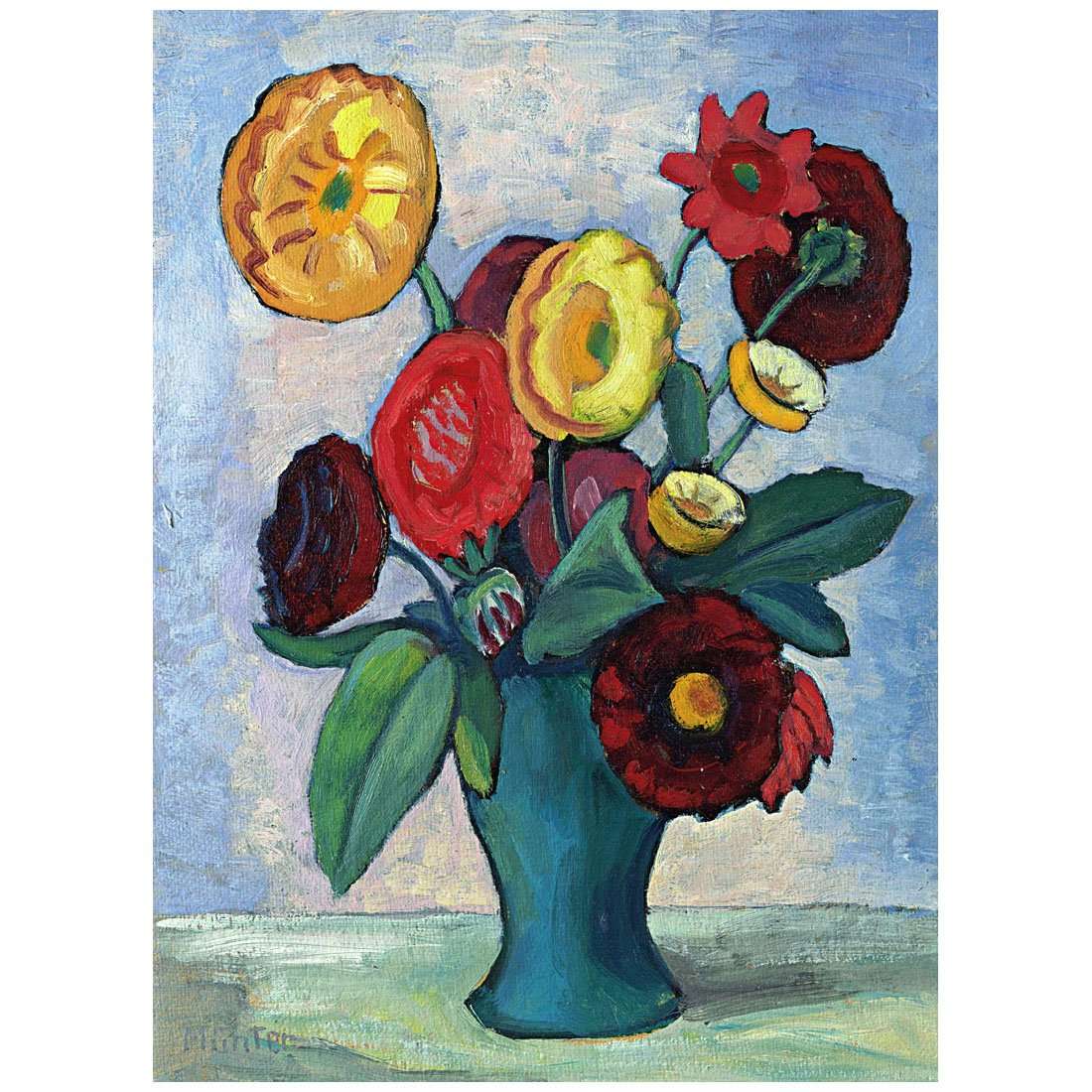  Gabriele Munter. Dahlias. 1945. Private Gallery