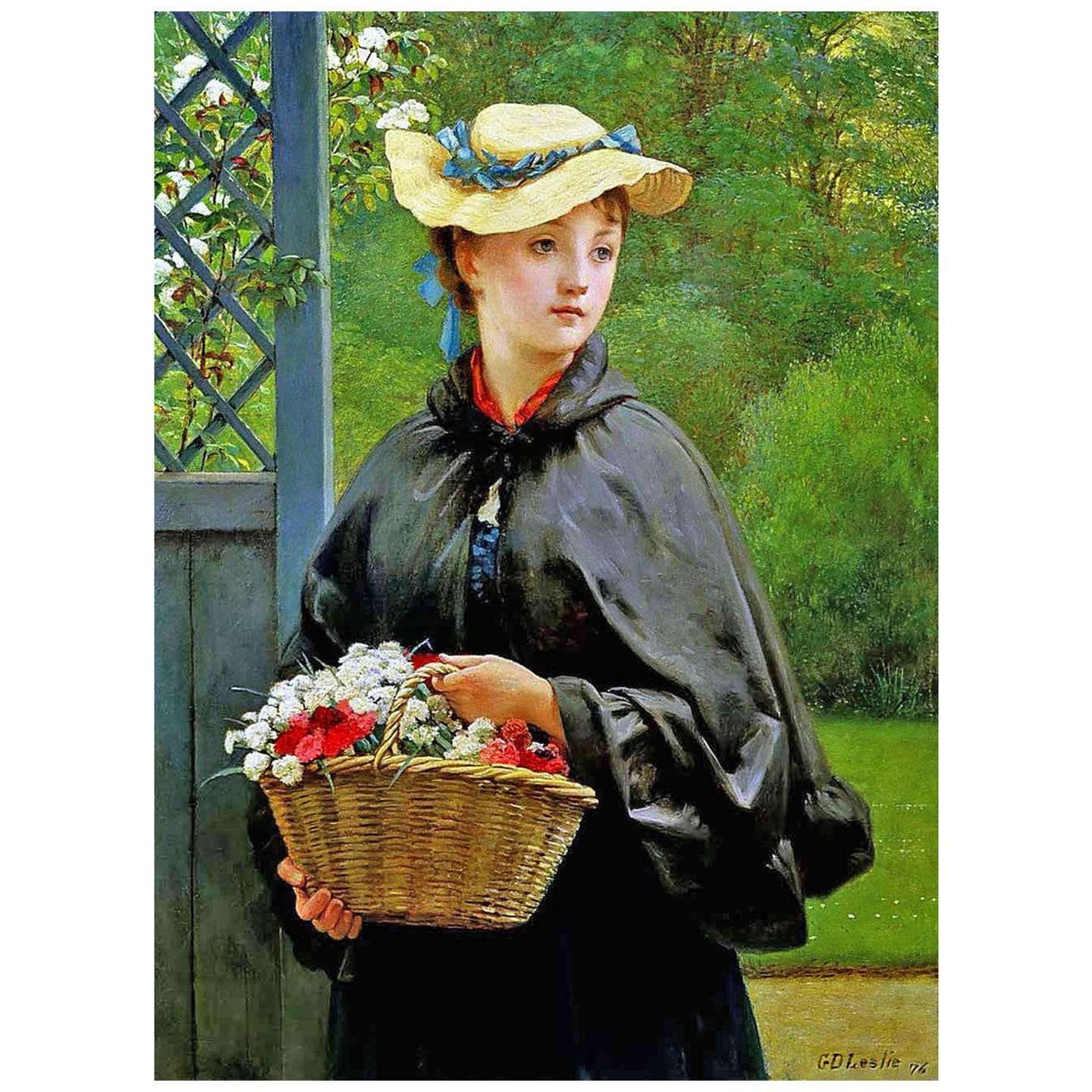  George Dunlop Leslie. The Gardeners Daughter. 1876. Touchstones Rochdale