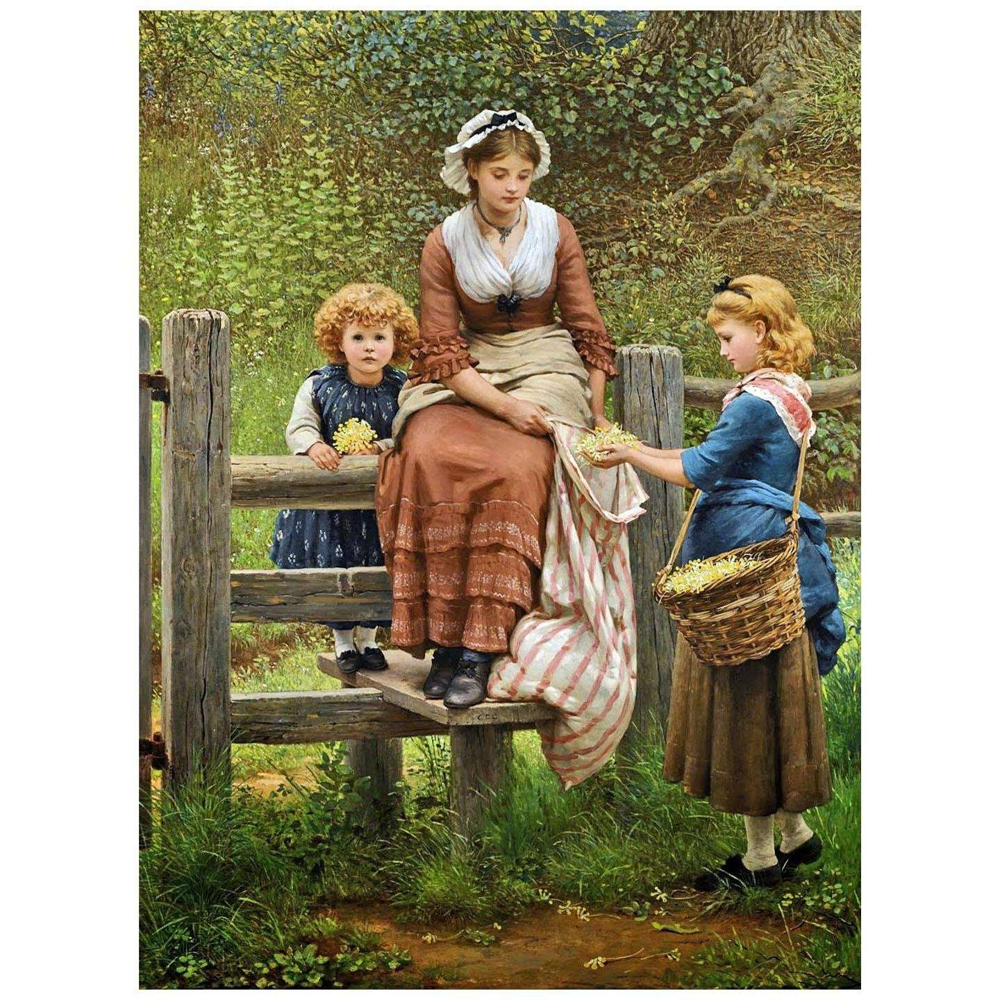  George Dunlop Leslie. Cowslips. 1877. Unknown collection