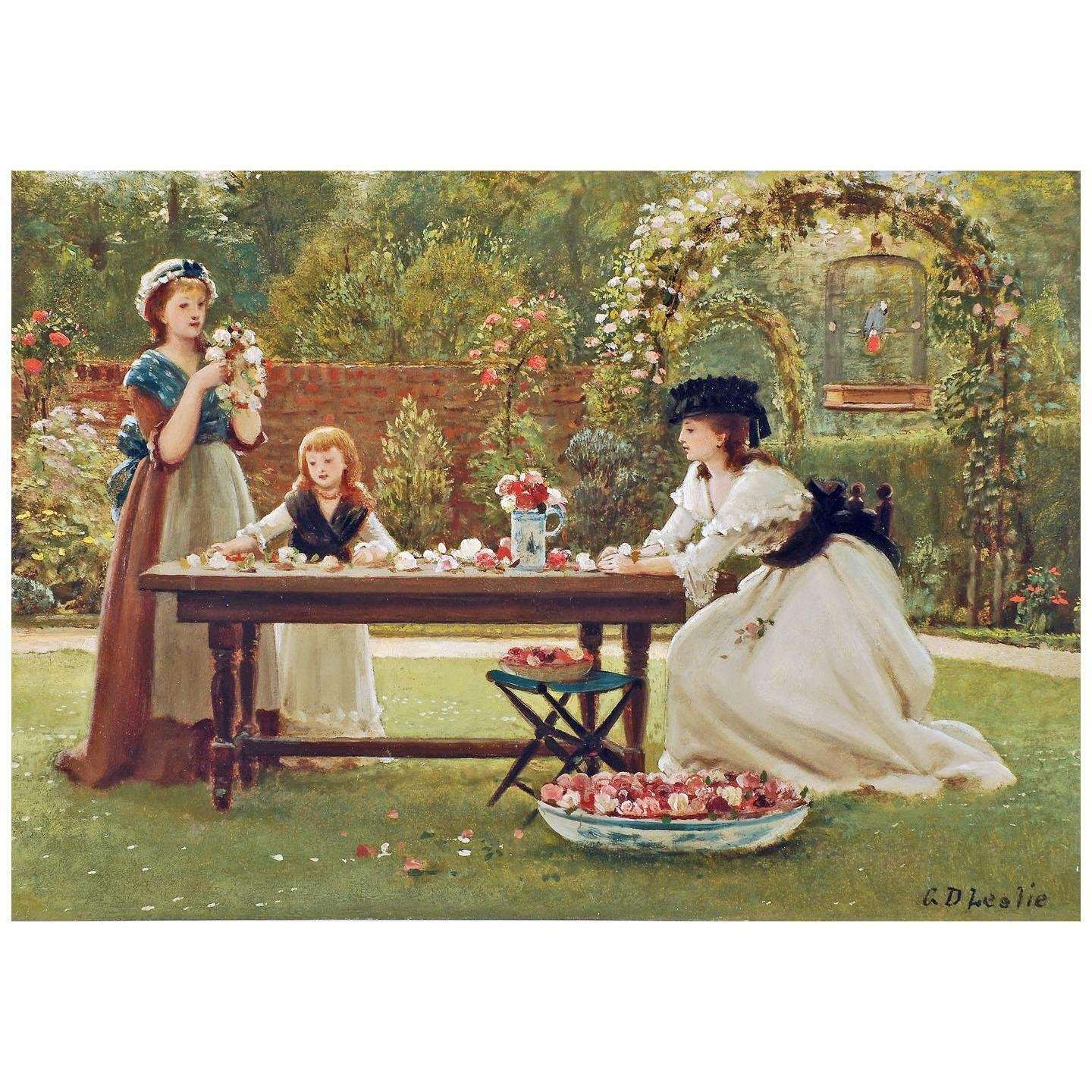  George Dunlop Leslie. A Feast of Roses. 1880. Private collection