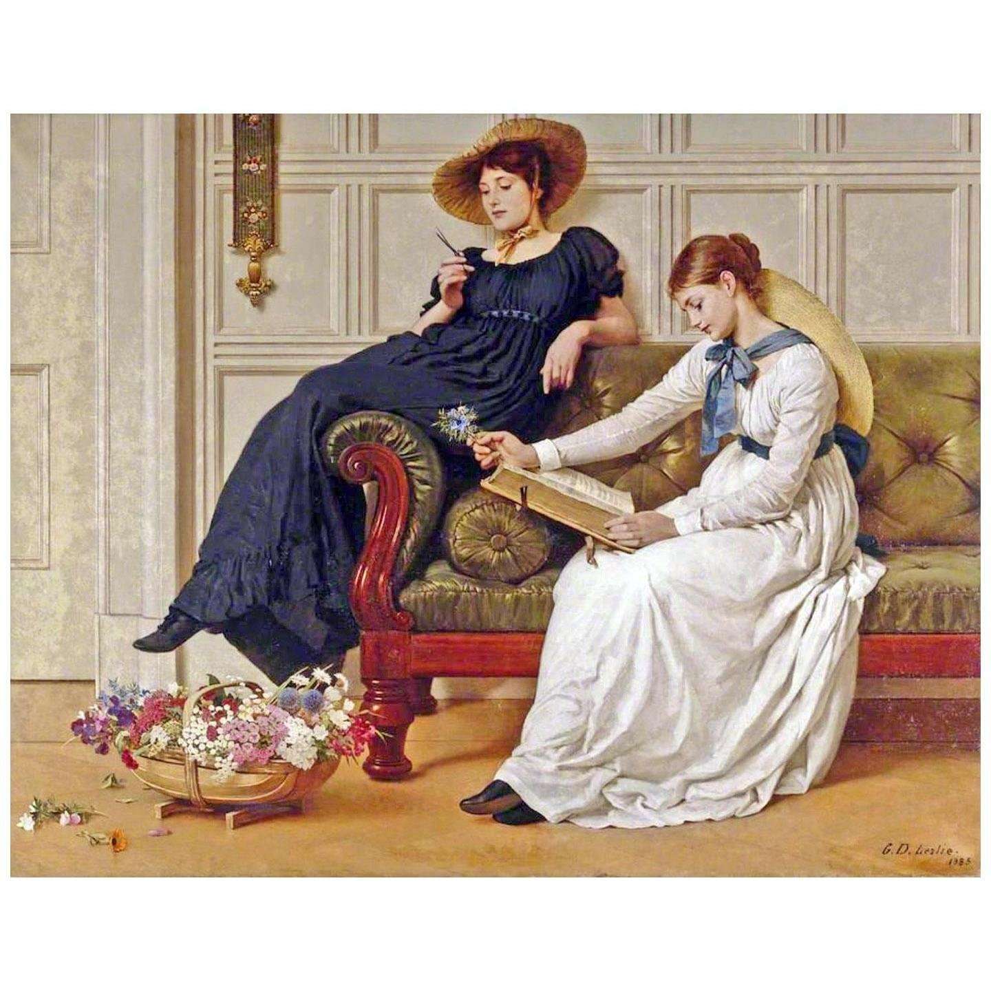  George Dunlop Leslie. The Language of Flowers. 1885. Manchester Art Gallery