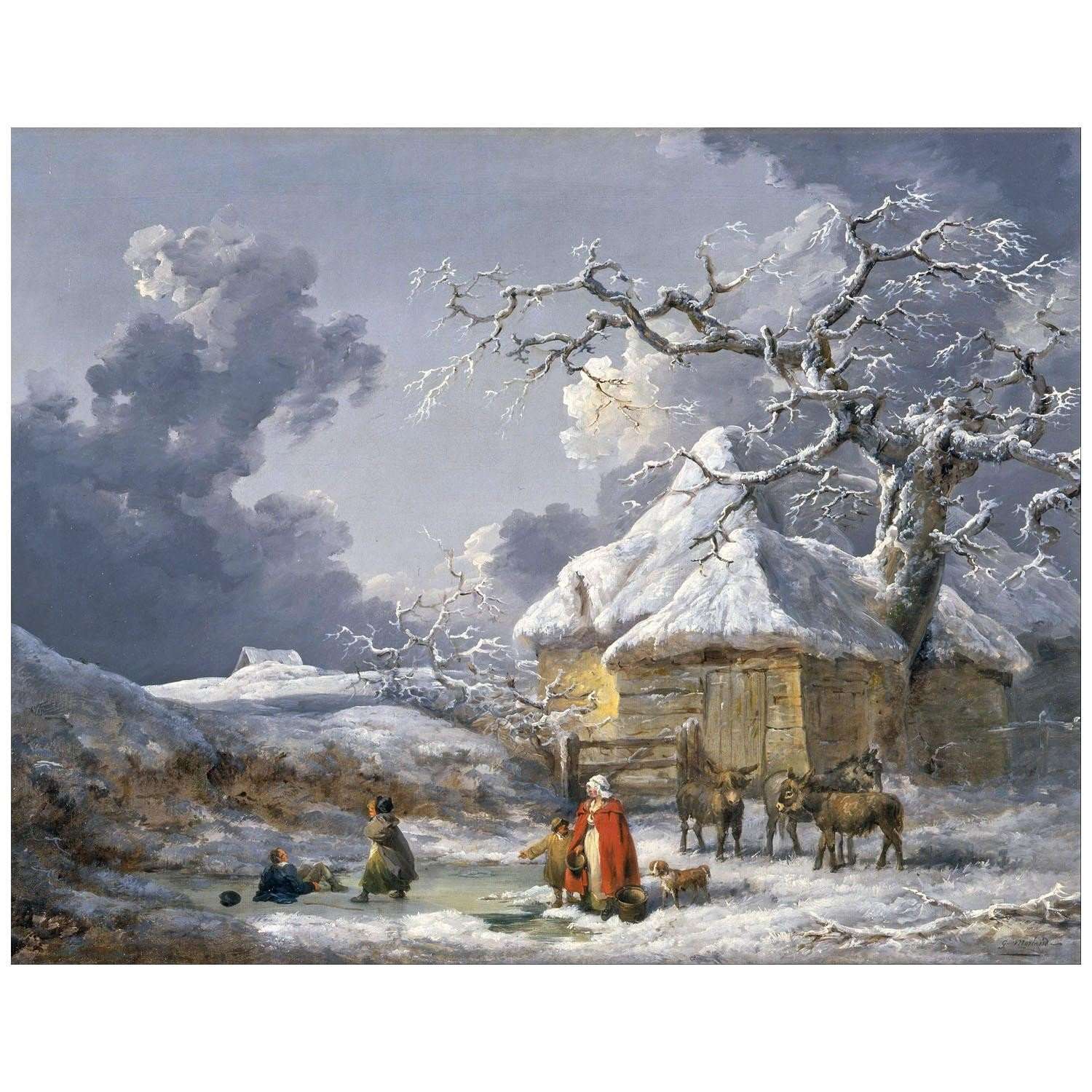  George Morland. Winter Landscape with Figures. 1785. Yale Center for British Art