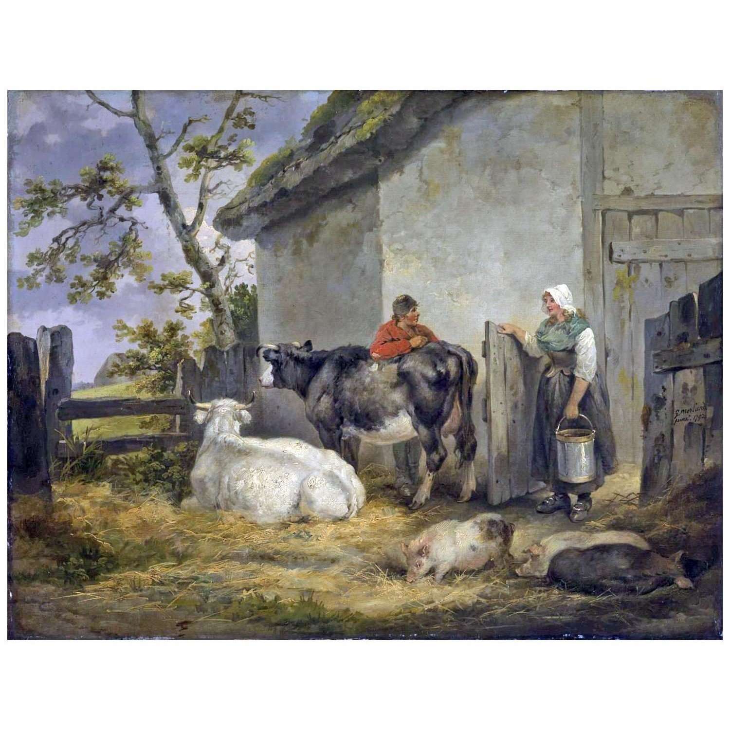  George Morland. Cowherd and Milkmaid. 1792. National Gallery London