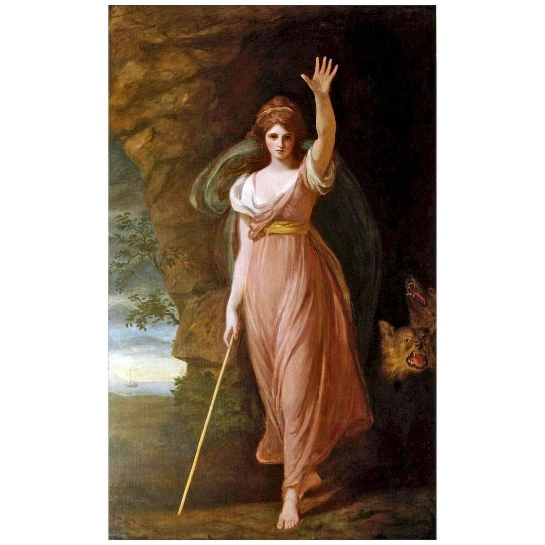  George Romney. Emma Hart, Lady Hamilton as Circe. 1782