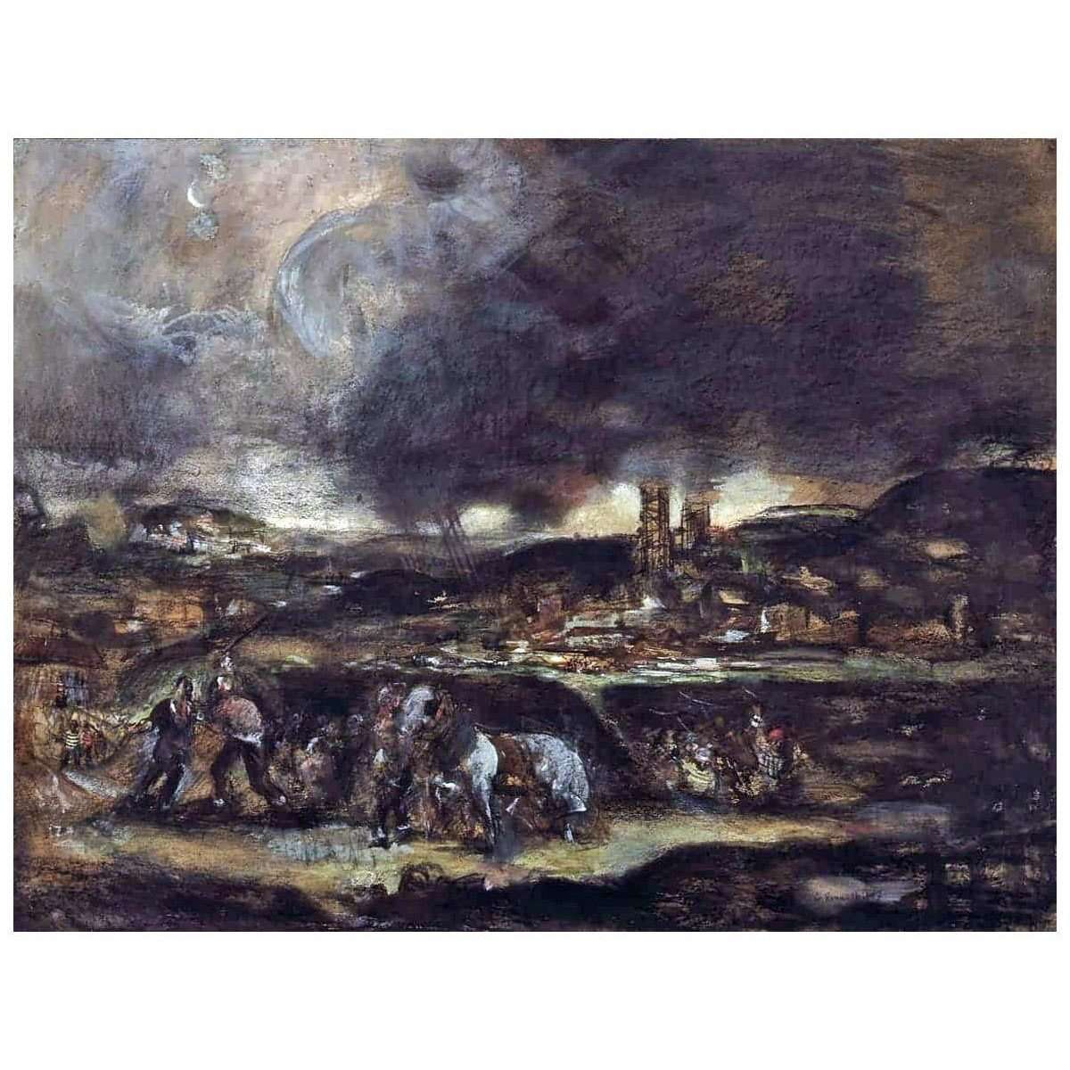  Georges Rouault. Paysage de nuit La rixe sur le chantier. 1897. Musee dOrsay Paris