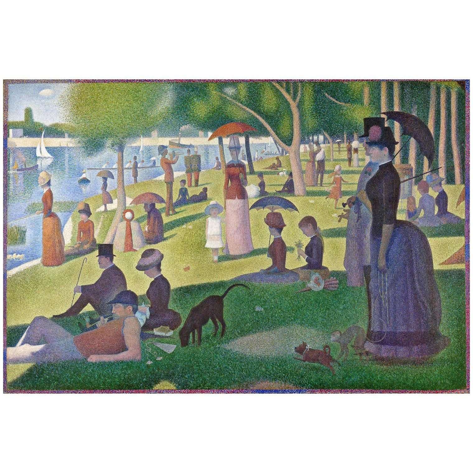  Georges Seurat. Un dimanche ? l'?le de la Grande Jatte. 1884-1886. Art Institute Chicago