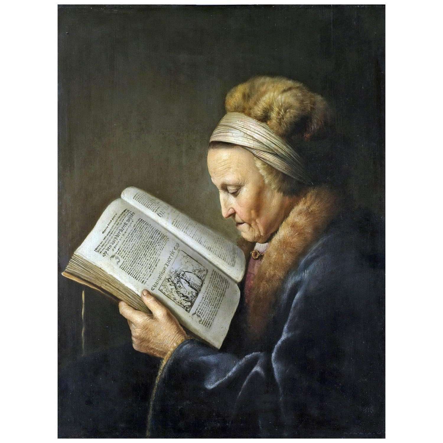  Gerrit Dou. Old Woman Reading. 1631. Rijksmuseum, Amsterdam