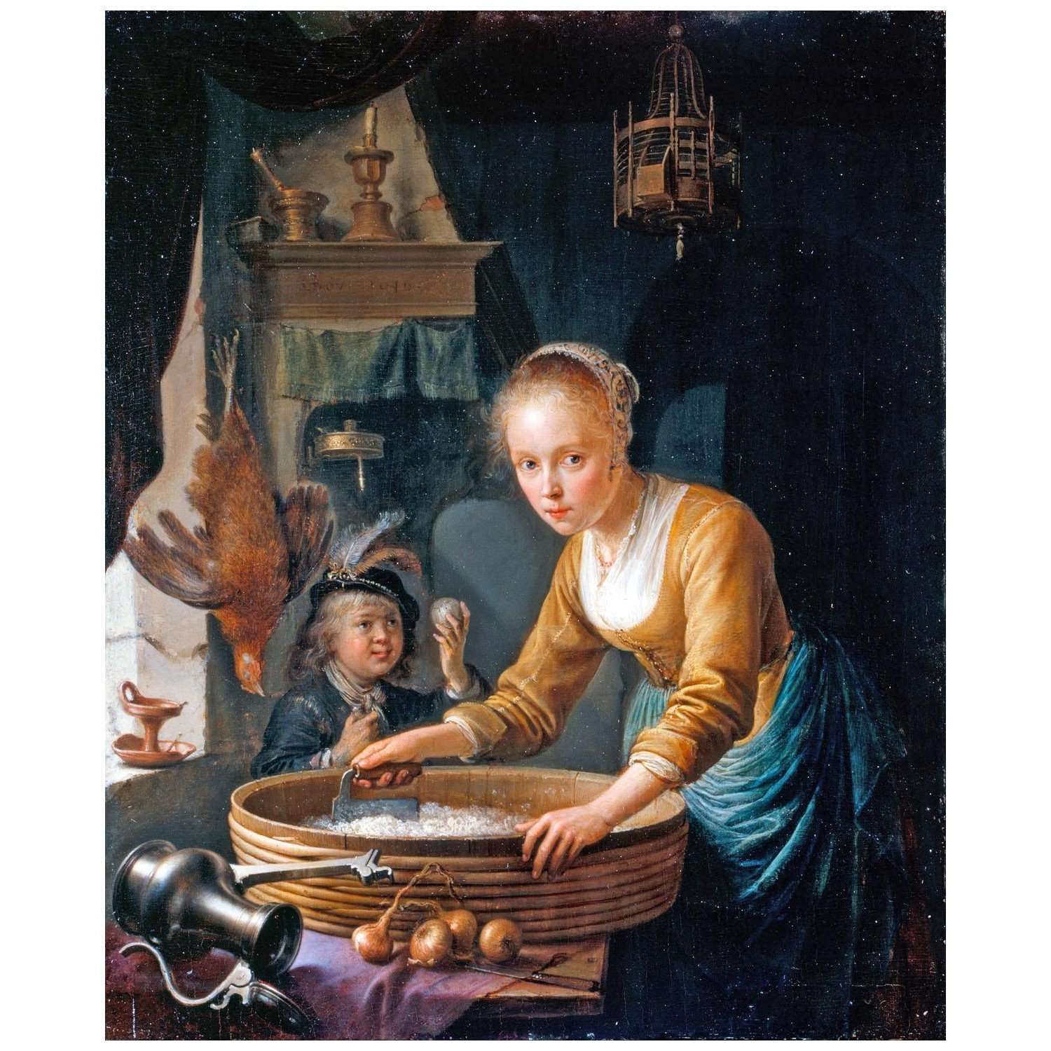  Gerrit Dou. Girl Chopping Onions. 1646. Westminster Museums London