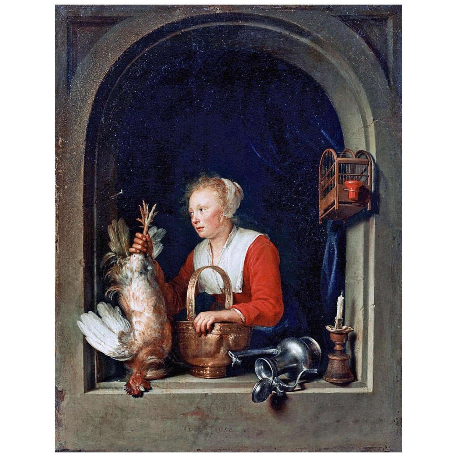  Gerrit Dou. The Dutch Housewife. 1650. Musee du Louvre