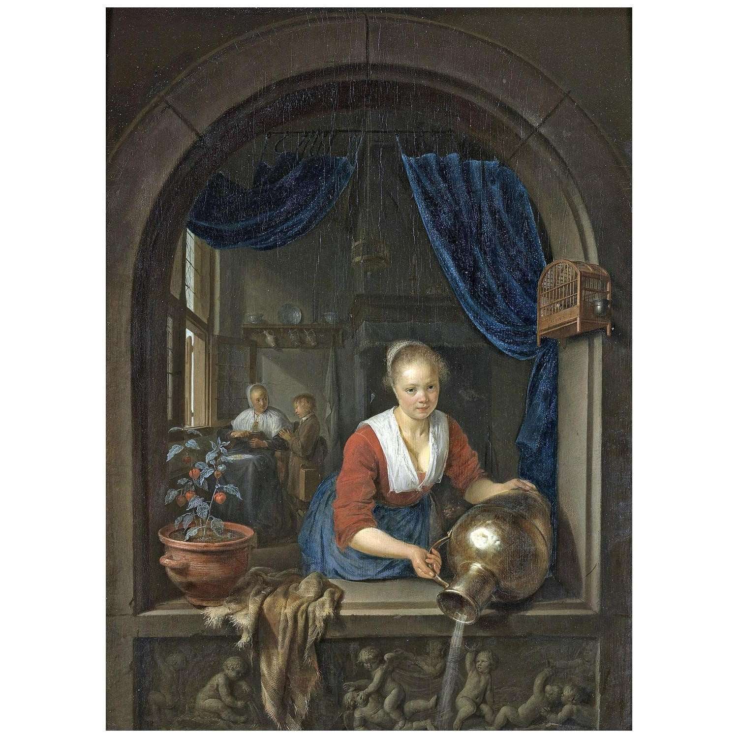  Gerrit Dou. Maid at the Window. 1660. Boijmans Van Beuningen Rotterdam
