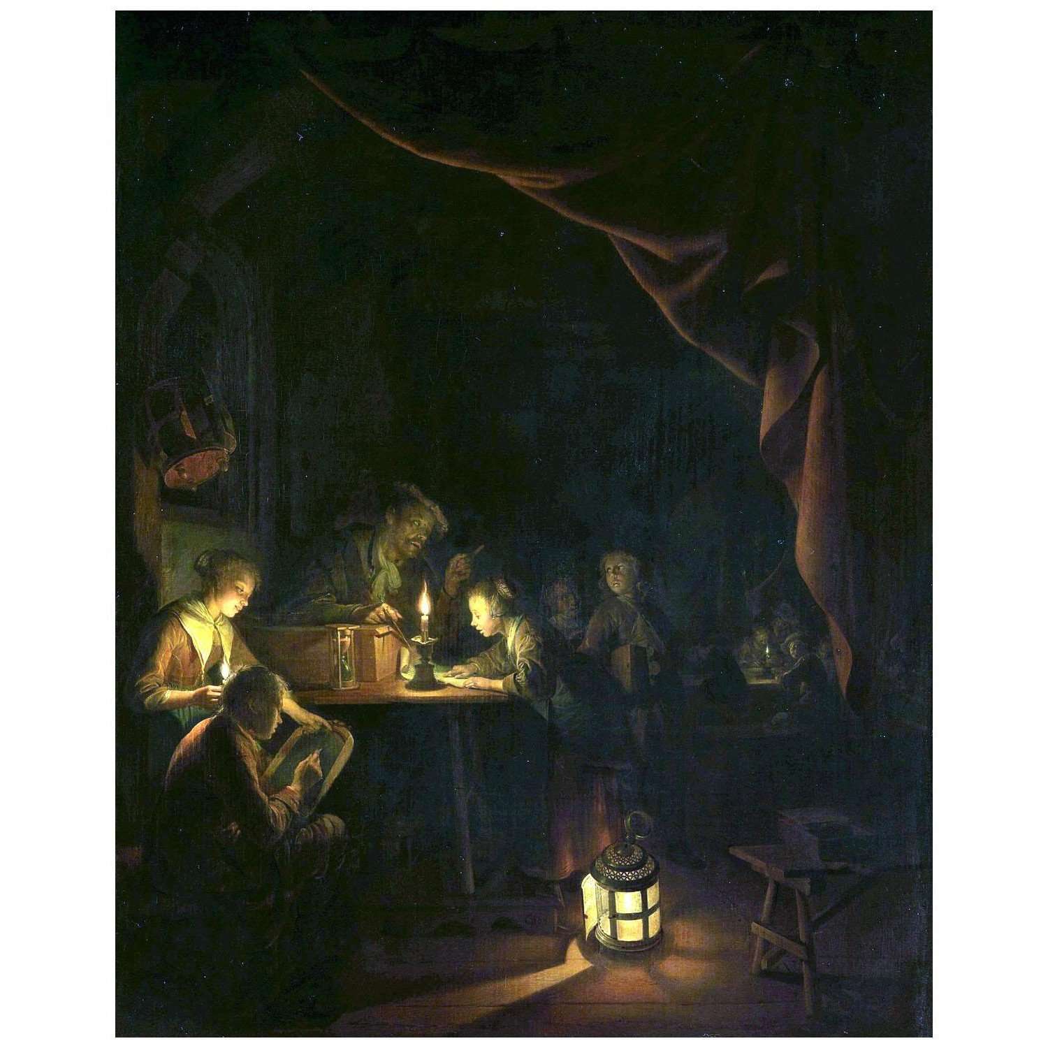  Gerrit Dou. The Night School. 1665. Rijksmuseum, Amsterdam