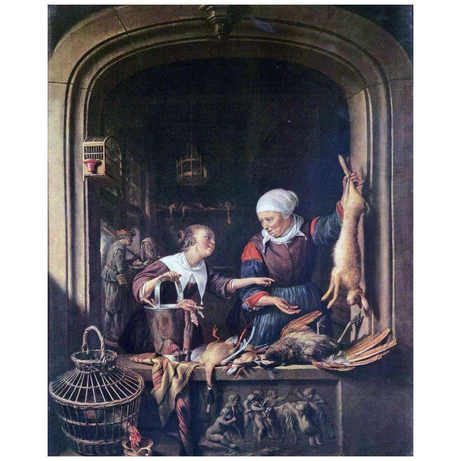  Gerrit Dou. A Poulterers Shop. 1670. National Gallery London
