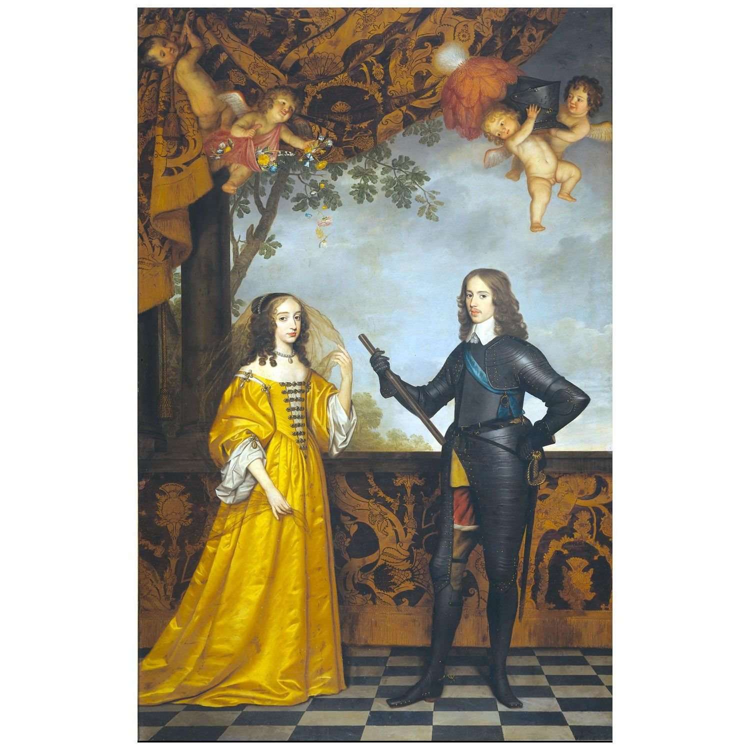  Gerrit van Honthorst. William II, prince of Orange and Maria Stuart. 1647. Rijksmuseum